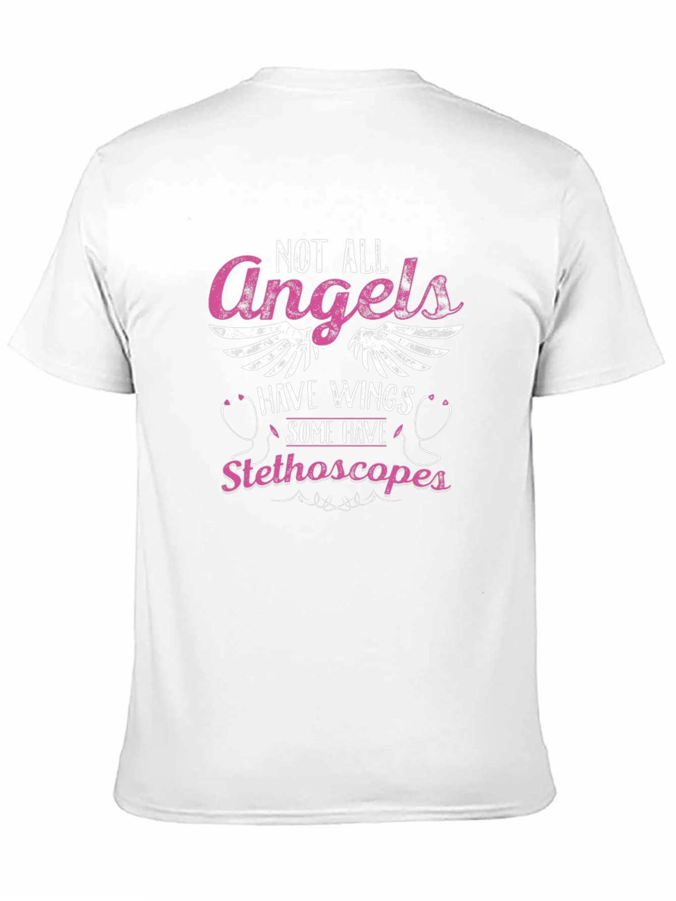 Not All Angels Stethoscope Graphic T-Shirt