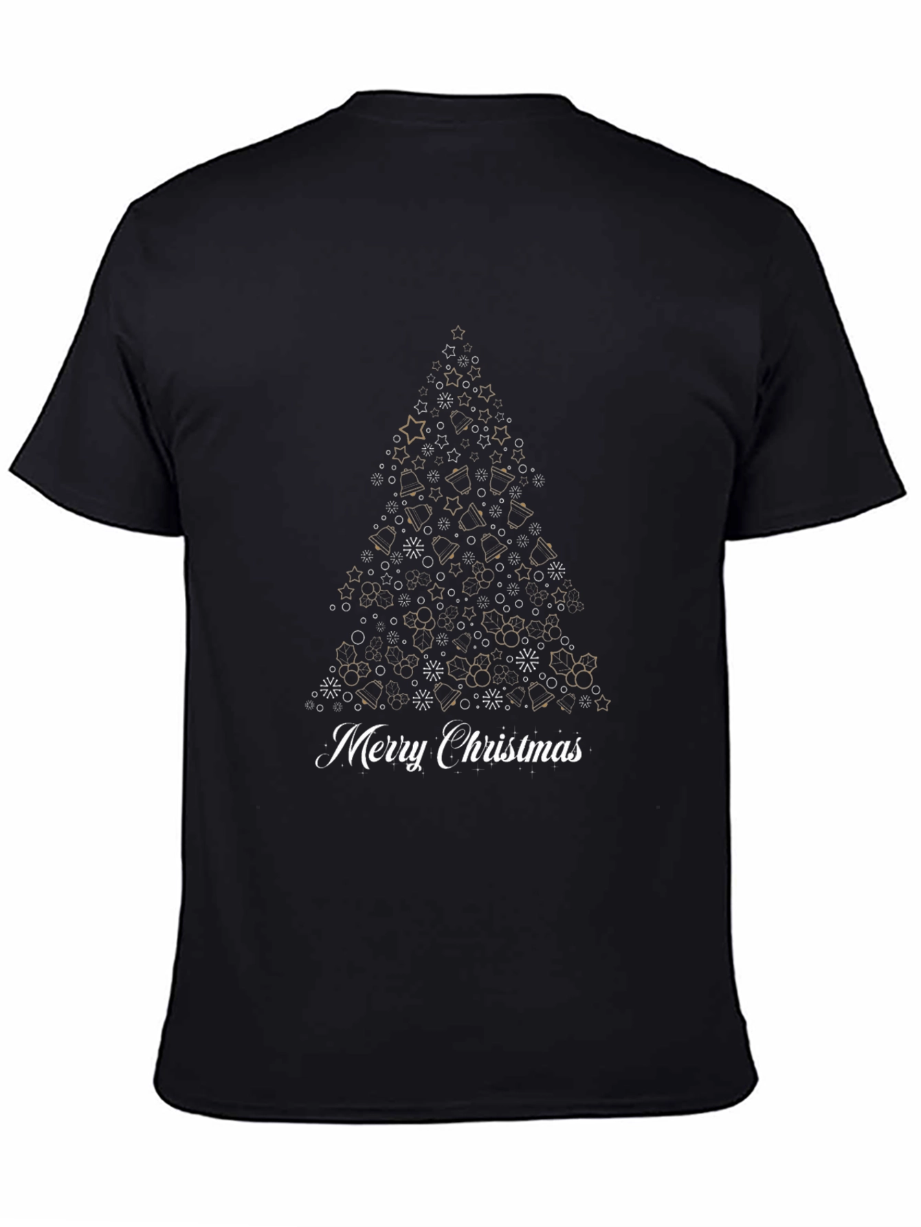 Merry Christmas Tree Graphic Tee - Holiday Celebration Shirt