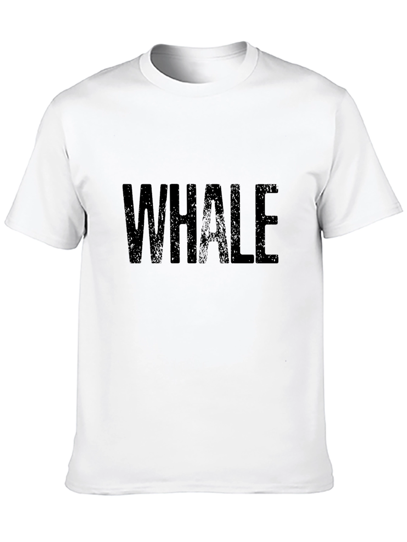Whale Graphic Tee - Black Cotton T-Shirt