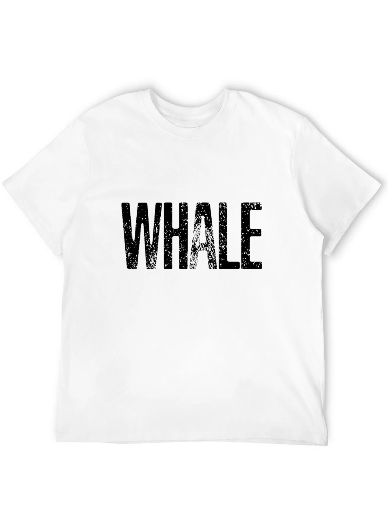 Whale Graphic Tee - Black Cotton T-Shirt