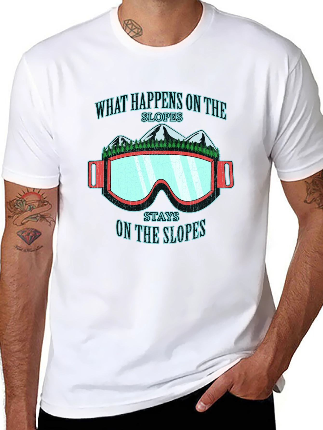 What Happens On The Slopes Graphic T-Shirt