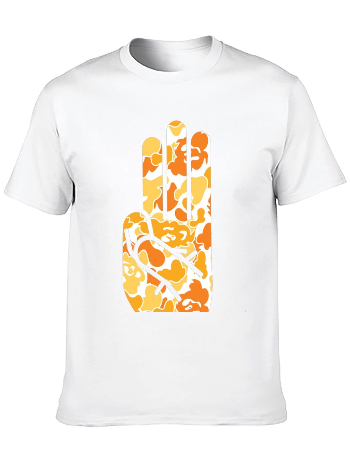 Abstract Hand Print Black T-Shirt