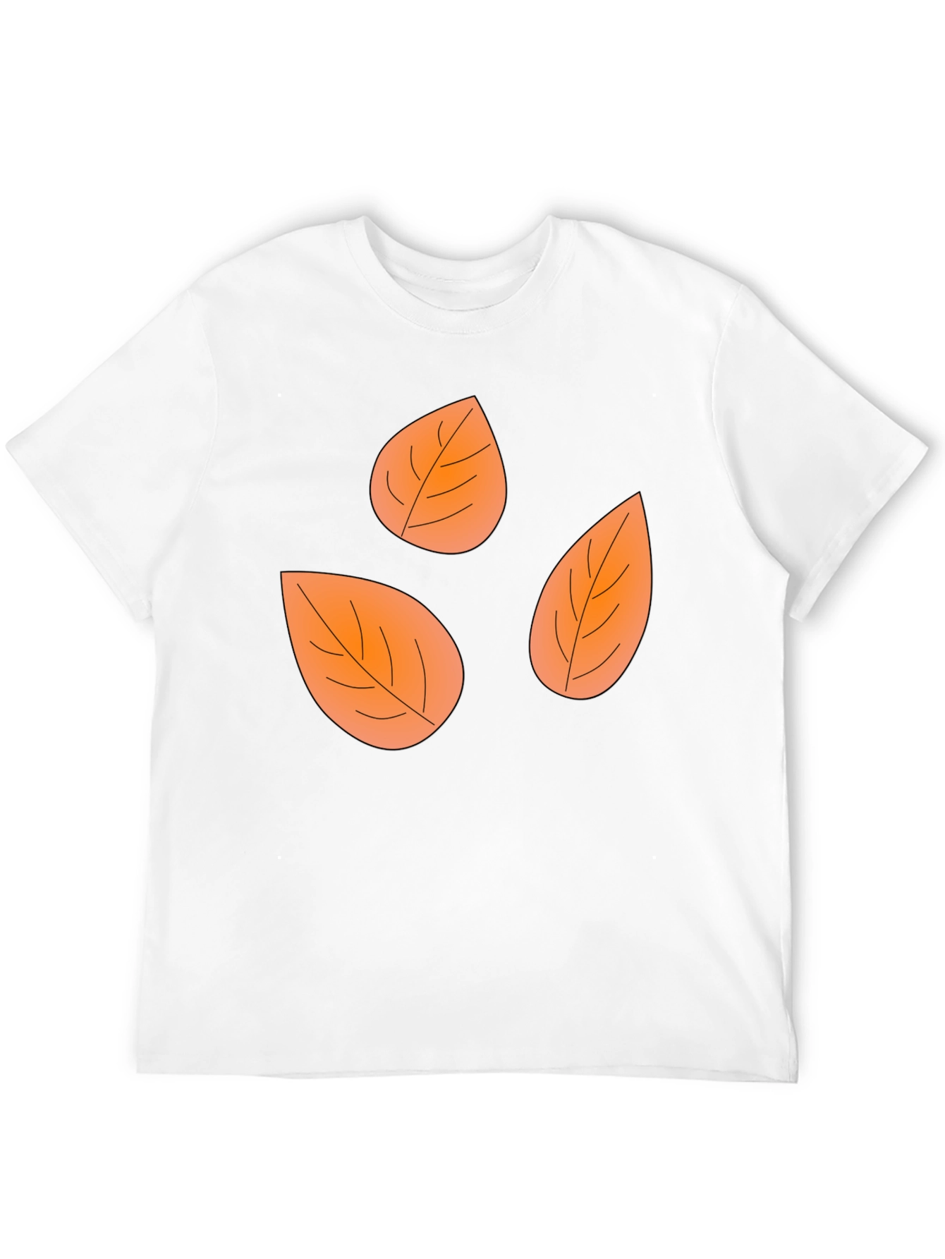 Fall Leaves Black Graphic Tee Shirt