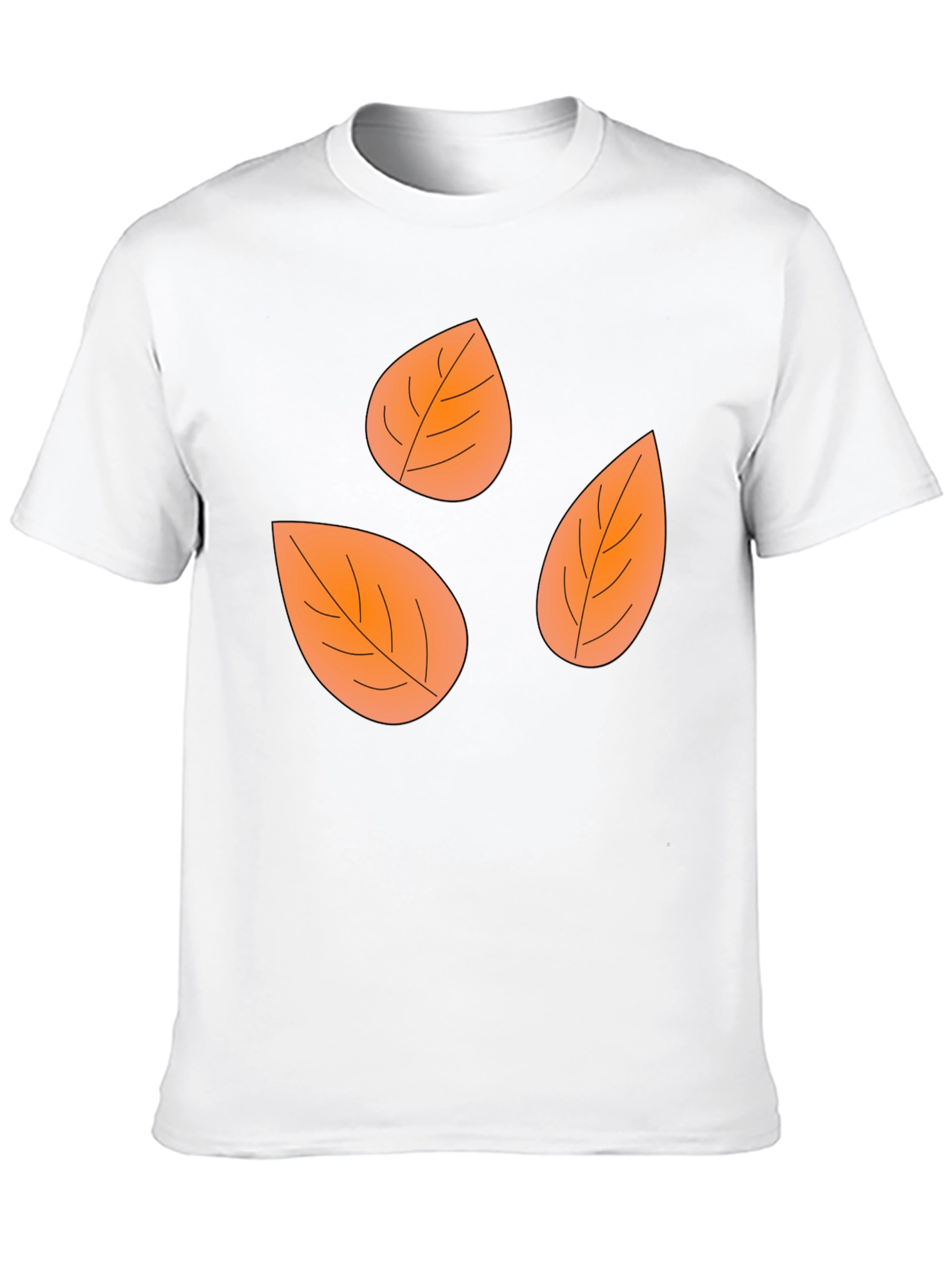 Fall Leaves Black Graphic Tee Shirt