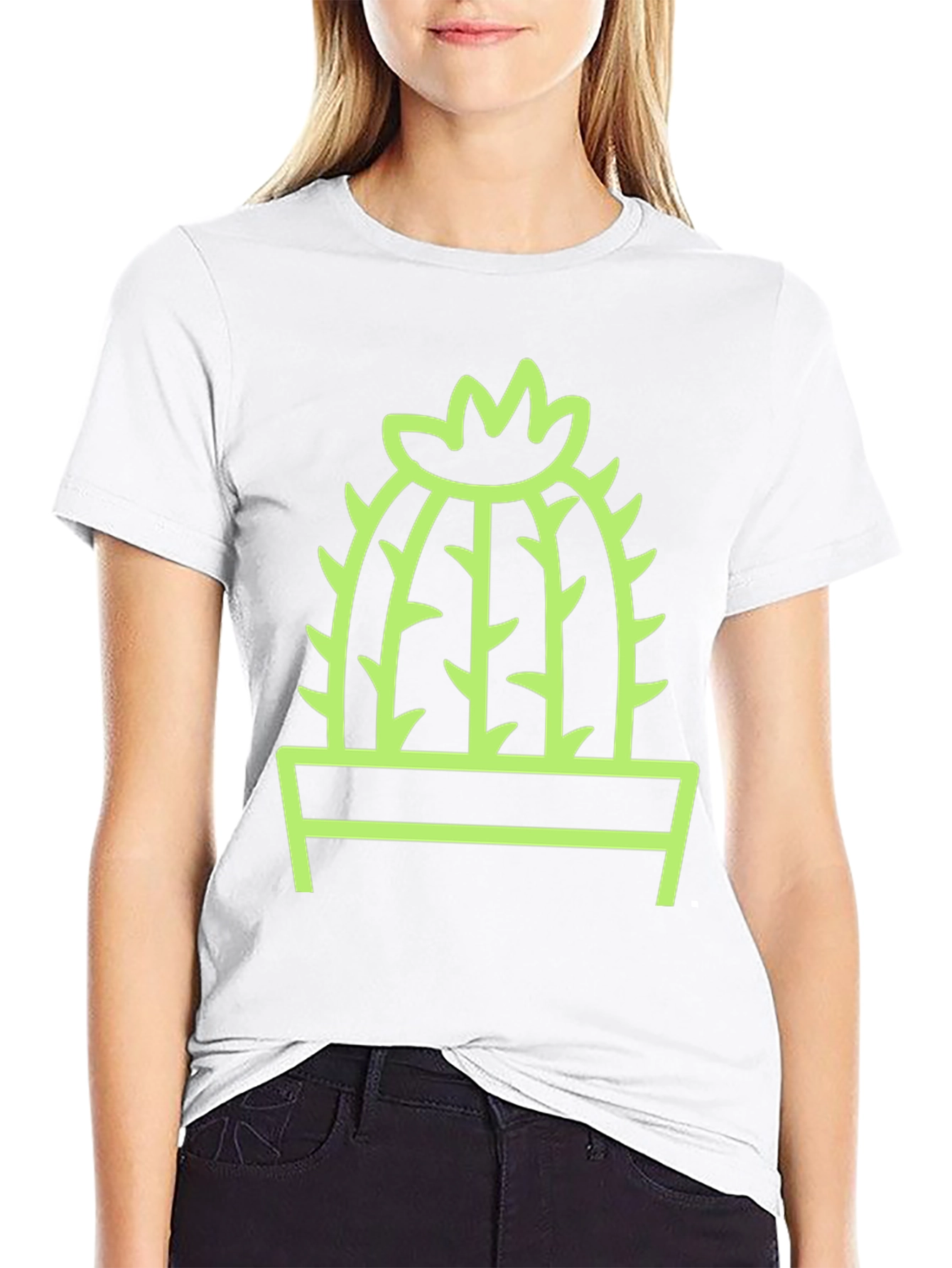 Cactus Graphic Tee - Modern Plant Lover Style