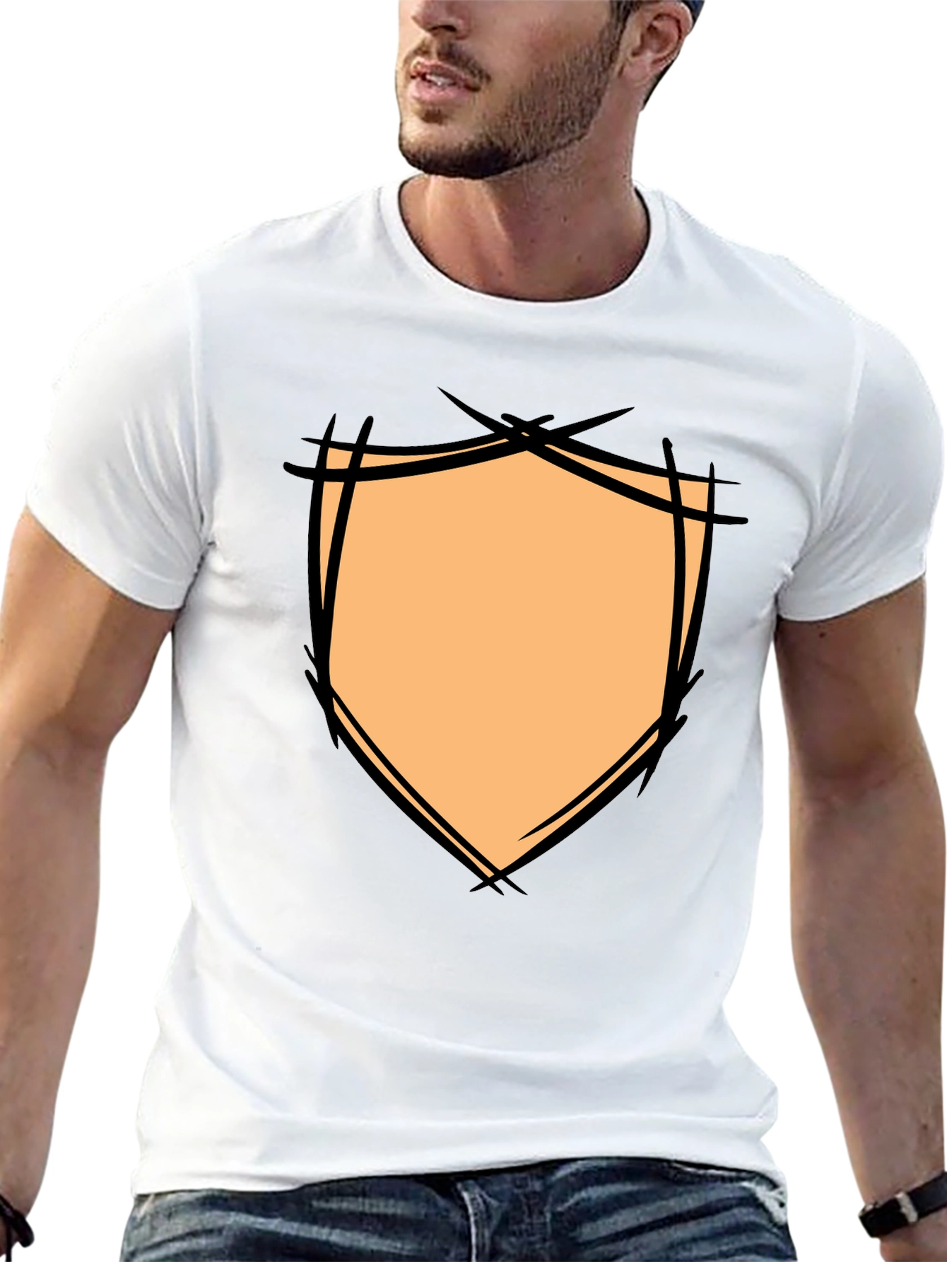 Graphic Shield Tee - Modern Black T-Shirt