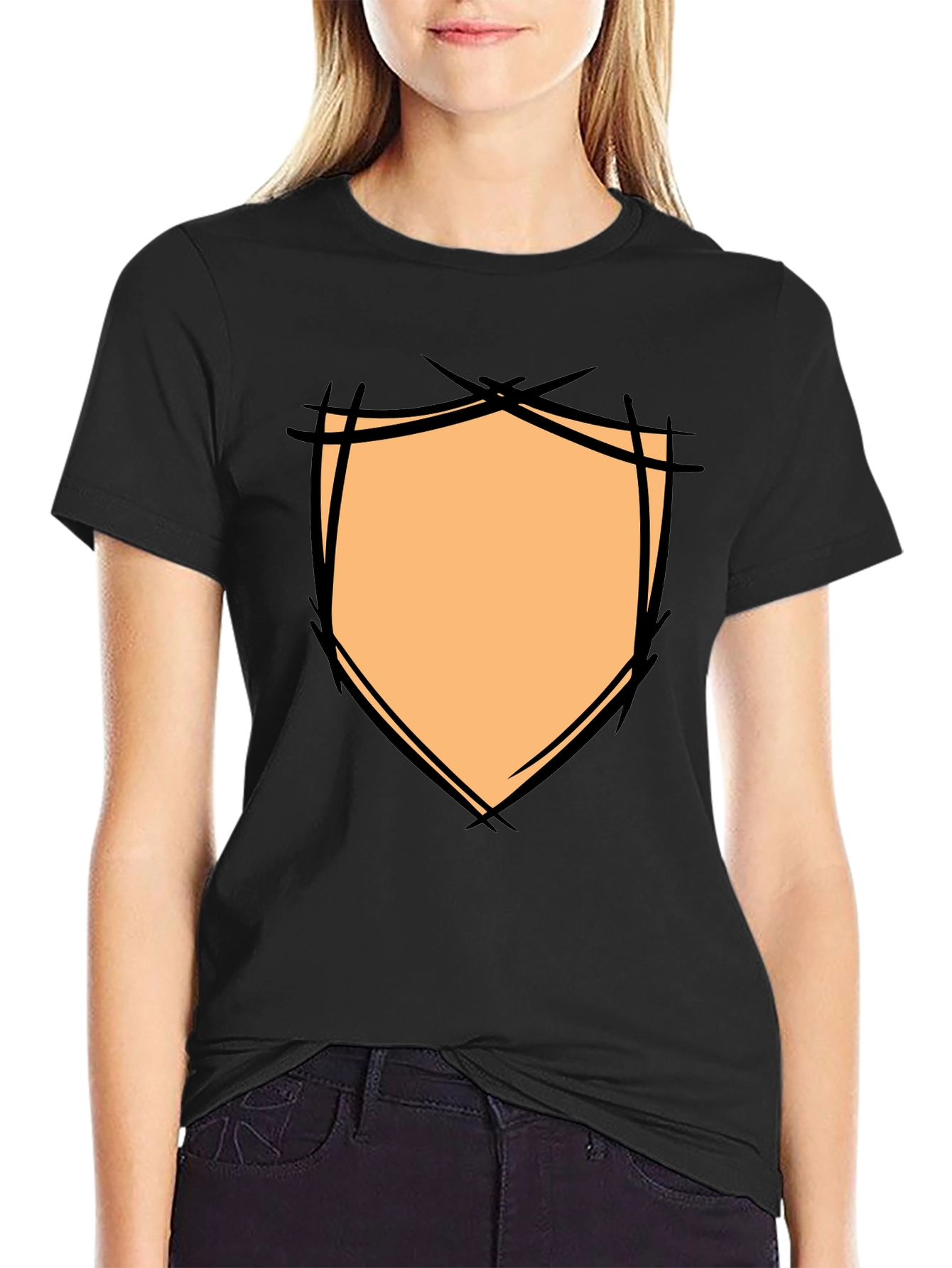 Graphic Shield Tee - Modern Black T-Shirt