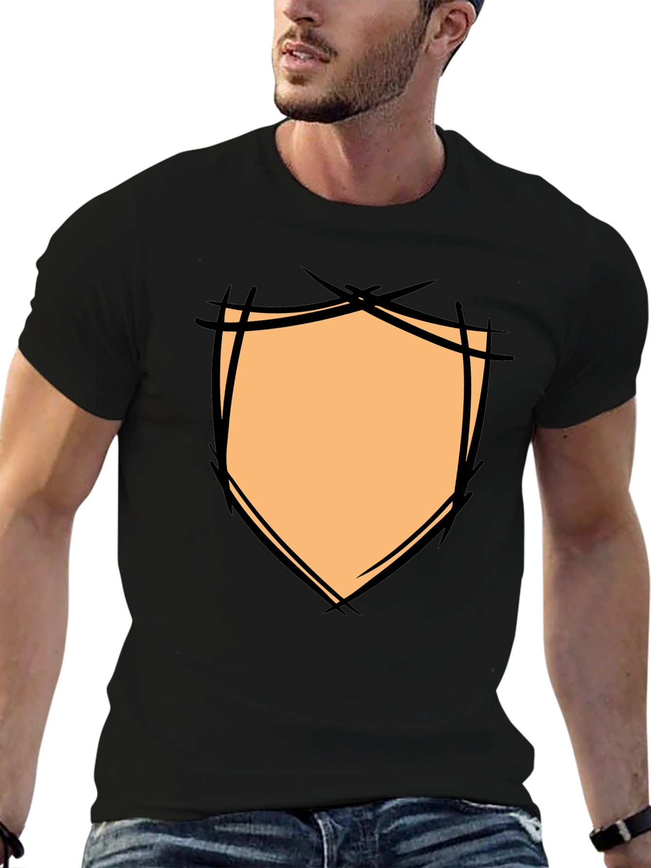 Graphic Shield Tee - Modern Black T-Shirt