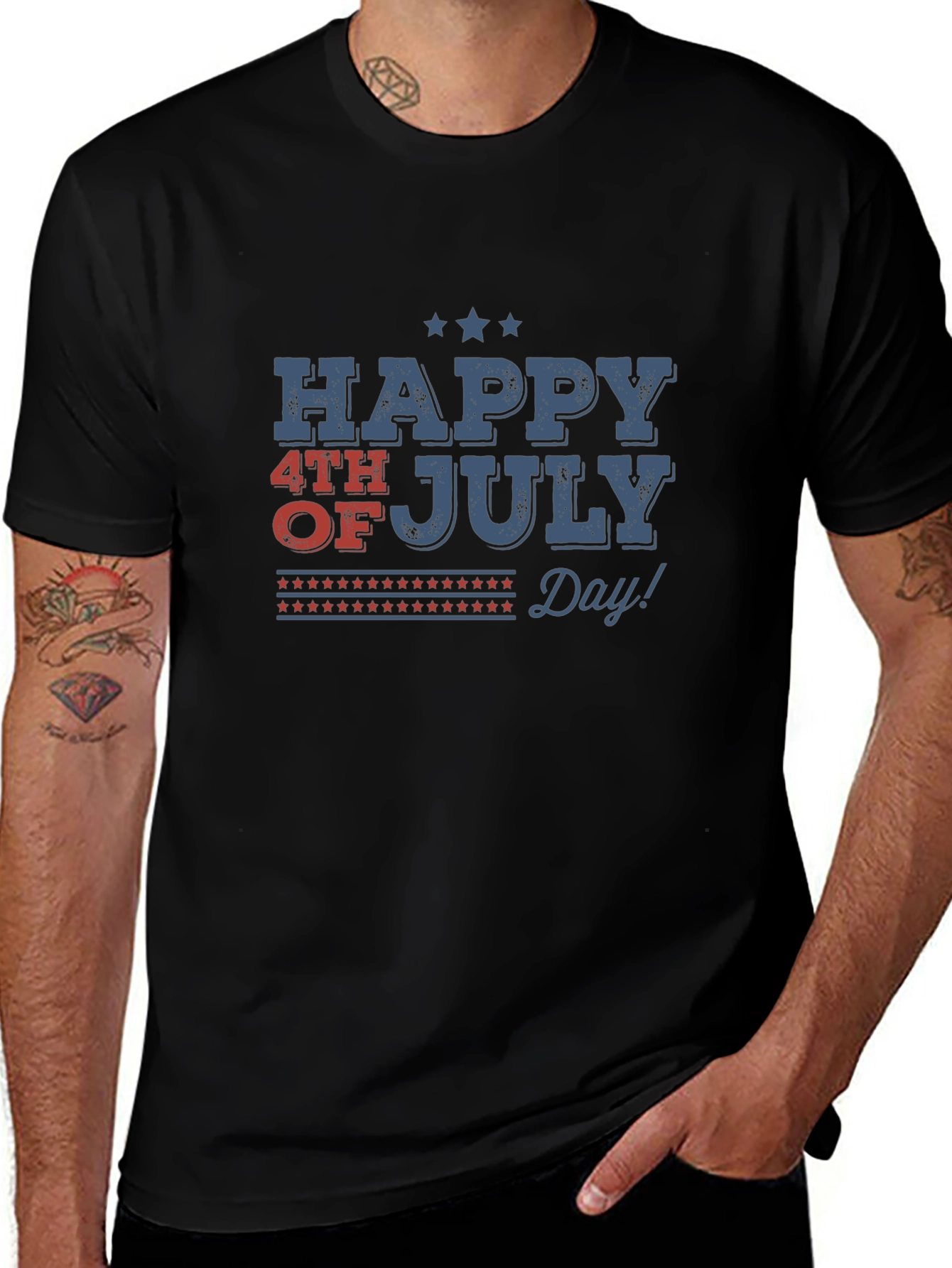 Happy 4th of July Patriotic Graphic T-Shirt