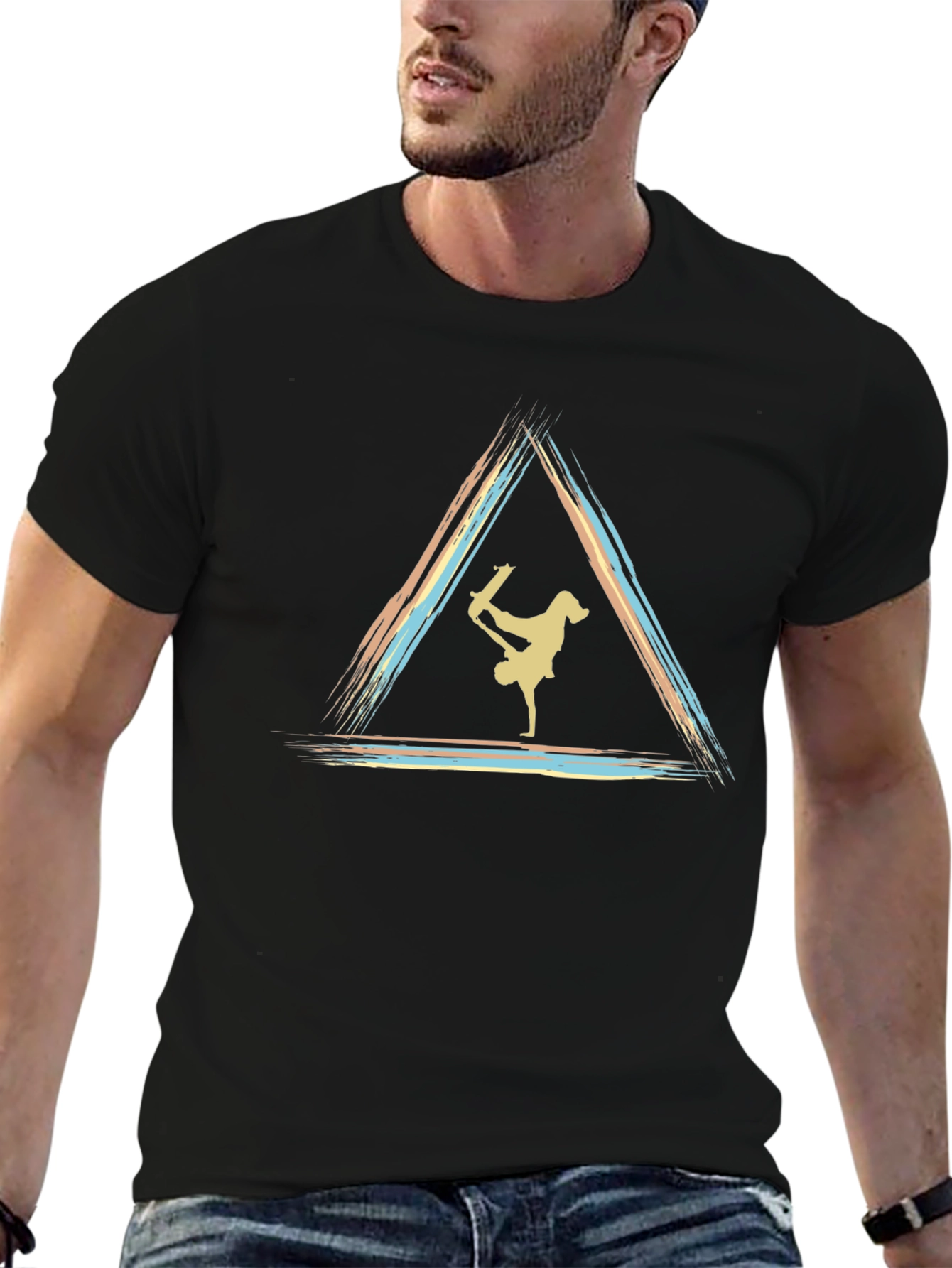 Skateboarding Triangle Graphic Tee