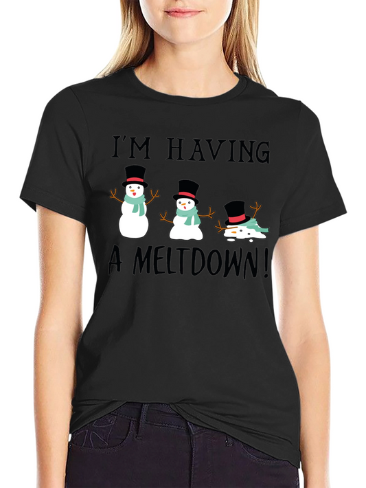 Funny Snowman Meltdown Graphic Tee