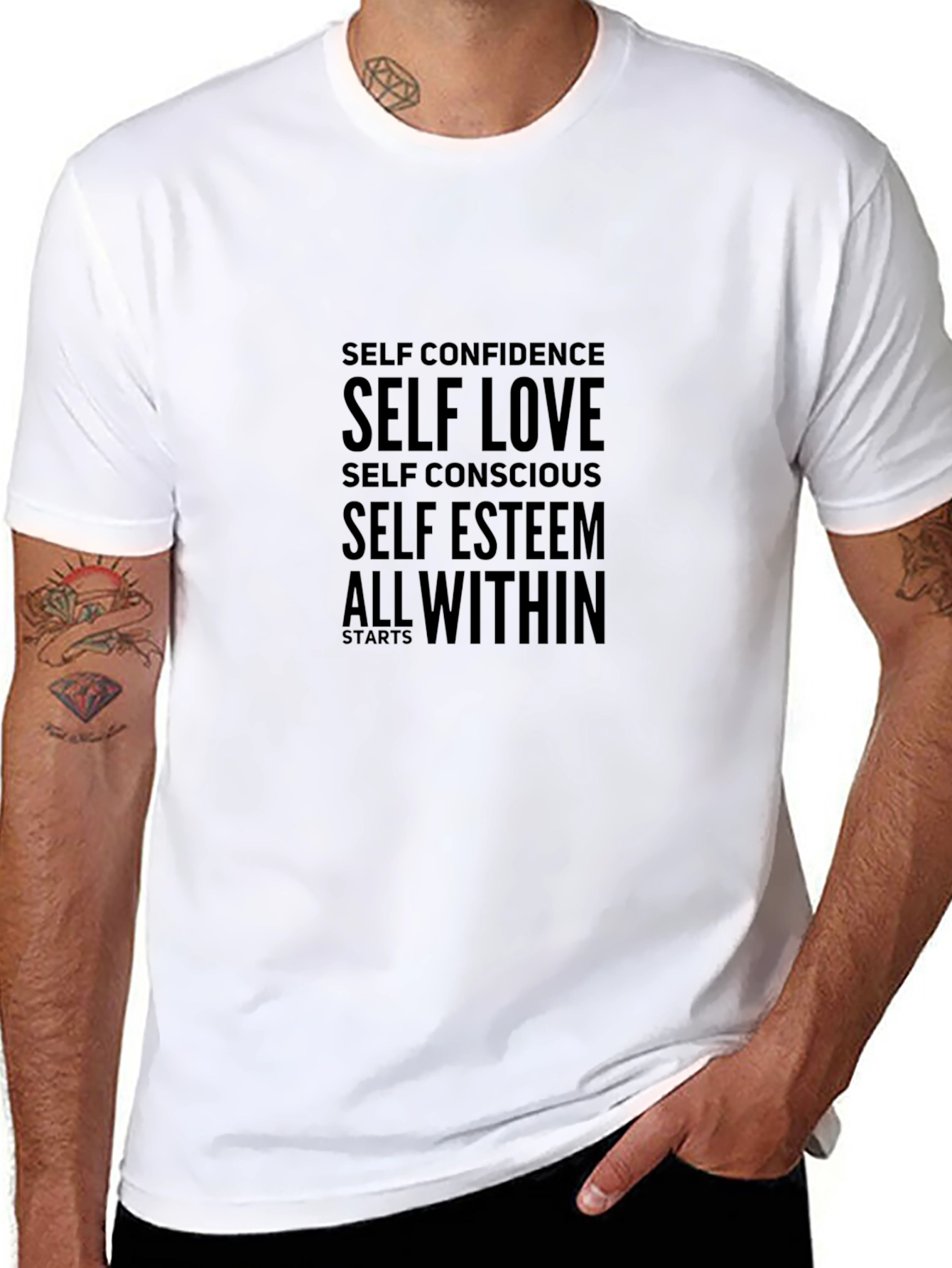 Motivational Self Love Black T-Shirt