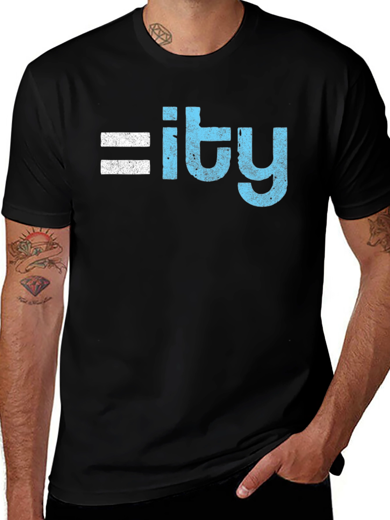 Equality Symbol T-Shirt - Mens Black Tee