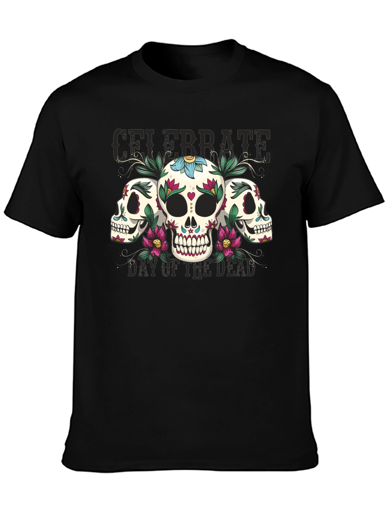 Day of the Dead Sugar Skull Graphic Tee