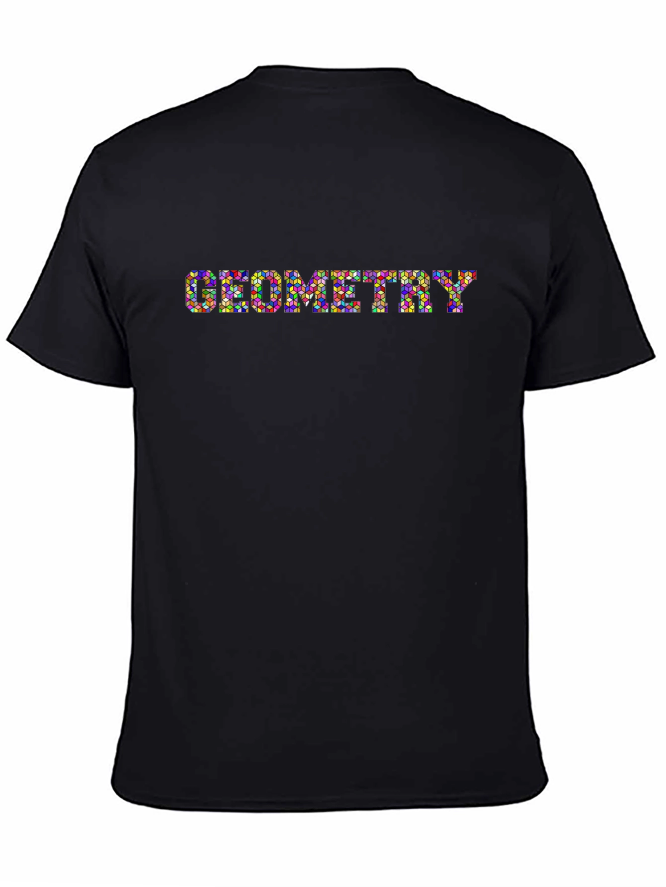 Geometry Mosaic Tee - Mens Black Cotton T-Shirt