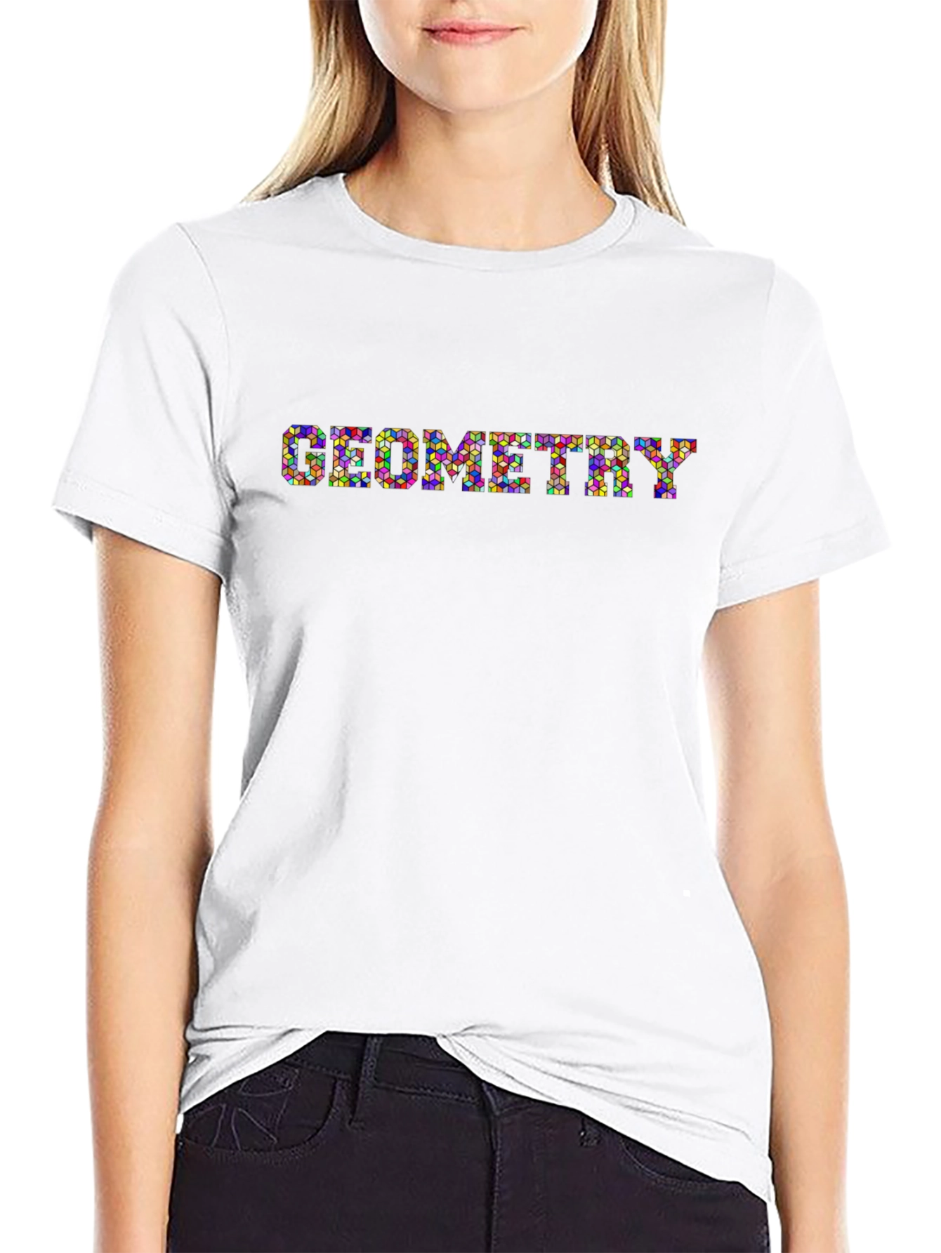 Geometry Mosaic Tee - Mens Black Cotton T-Shirt