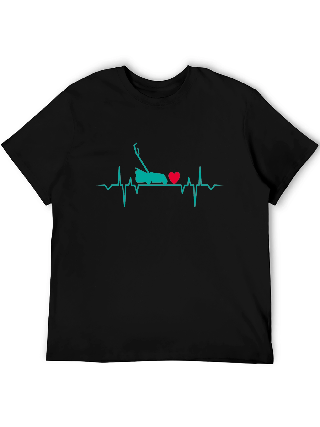 Lawn Mower Heartbeat T-Shirt - Gardener Gift