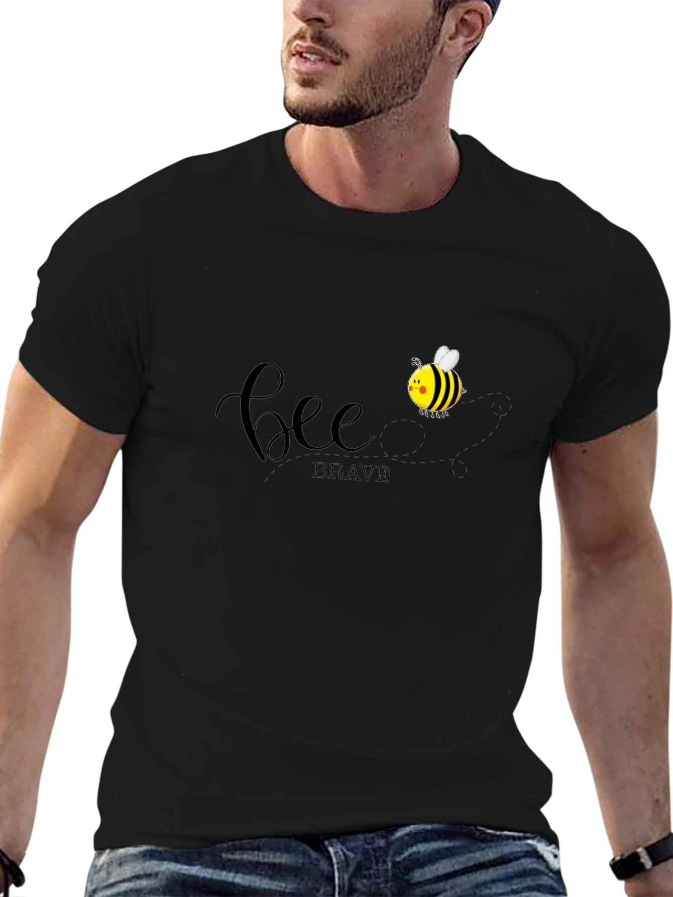 Bee Brave Graphic Tee - Unisex Cotton T-Shirt