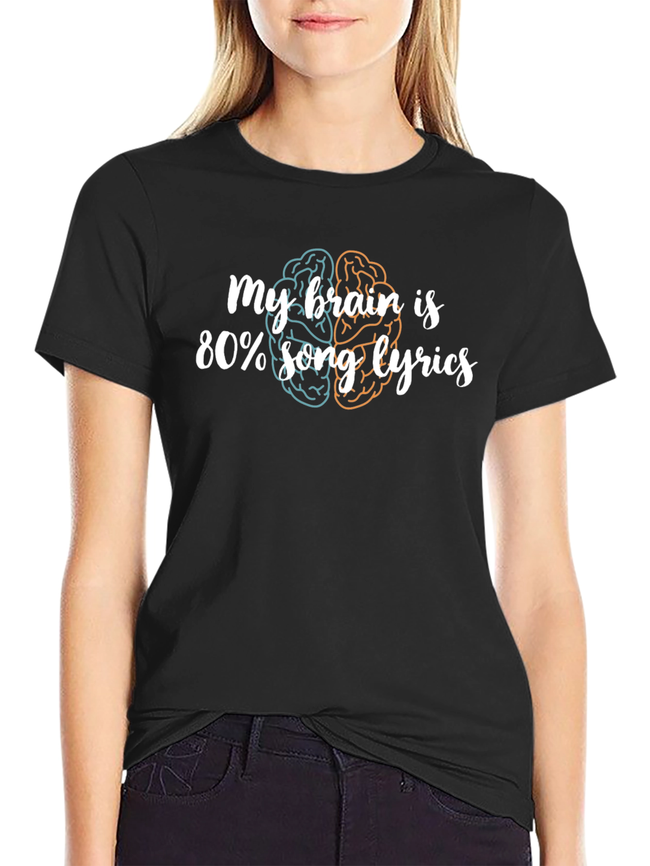My Brain is 80% Song Lyrics Graphic Tee