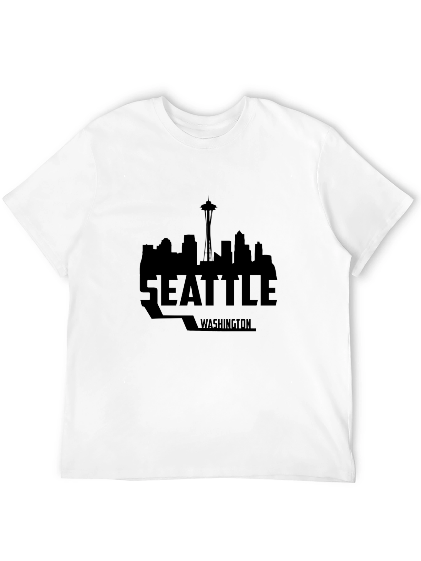 Seattle Skyline Black T-Shirt