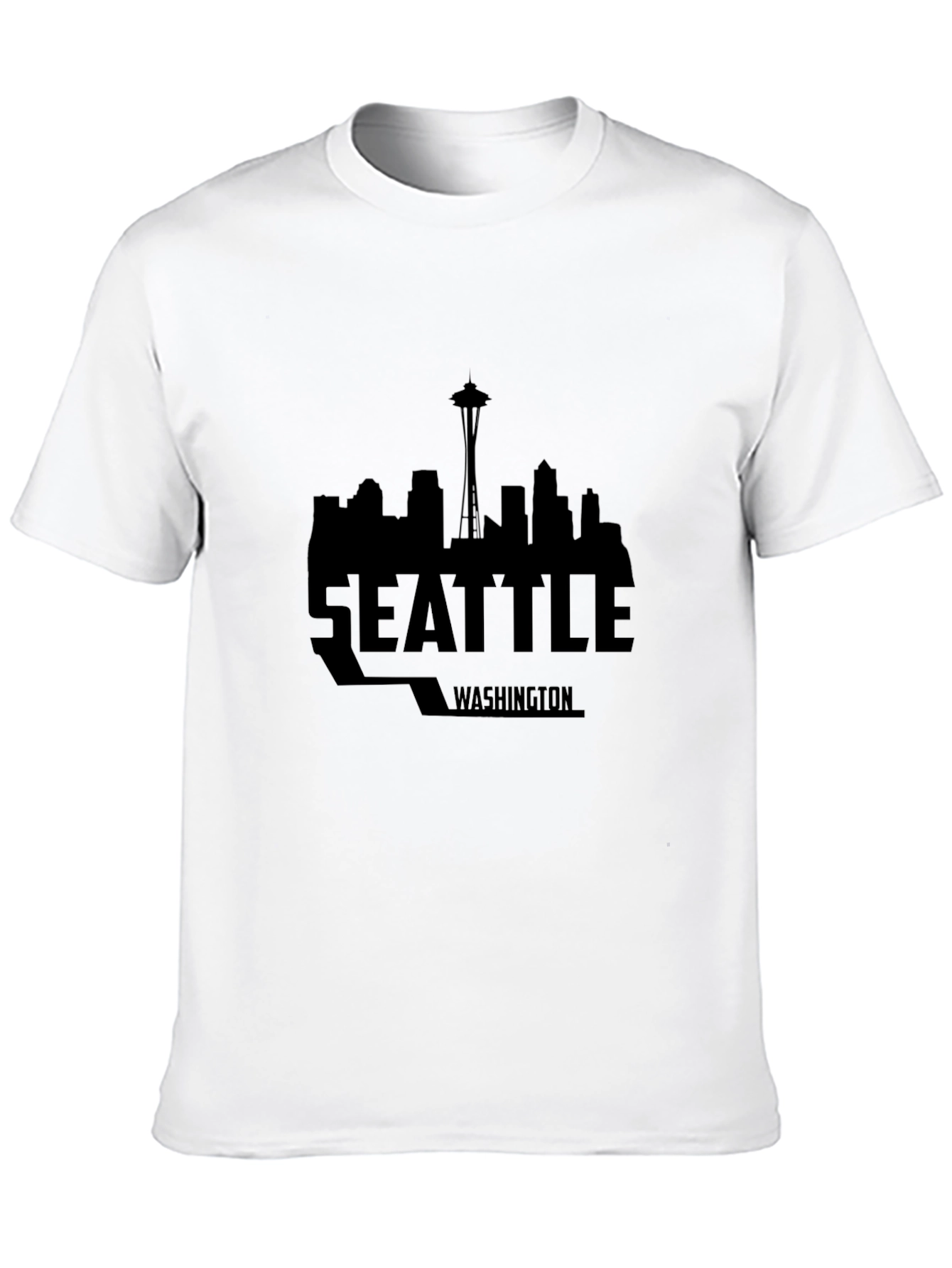 Seattle Skyline Black T-Shirt