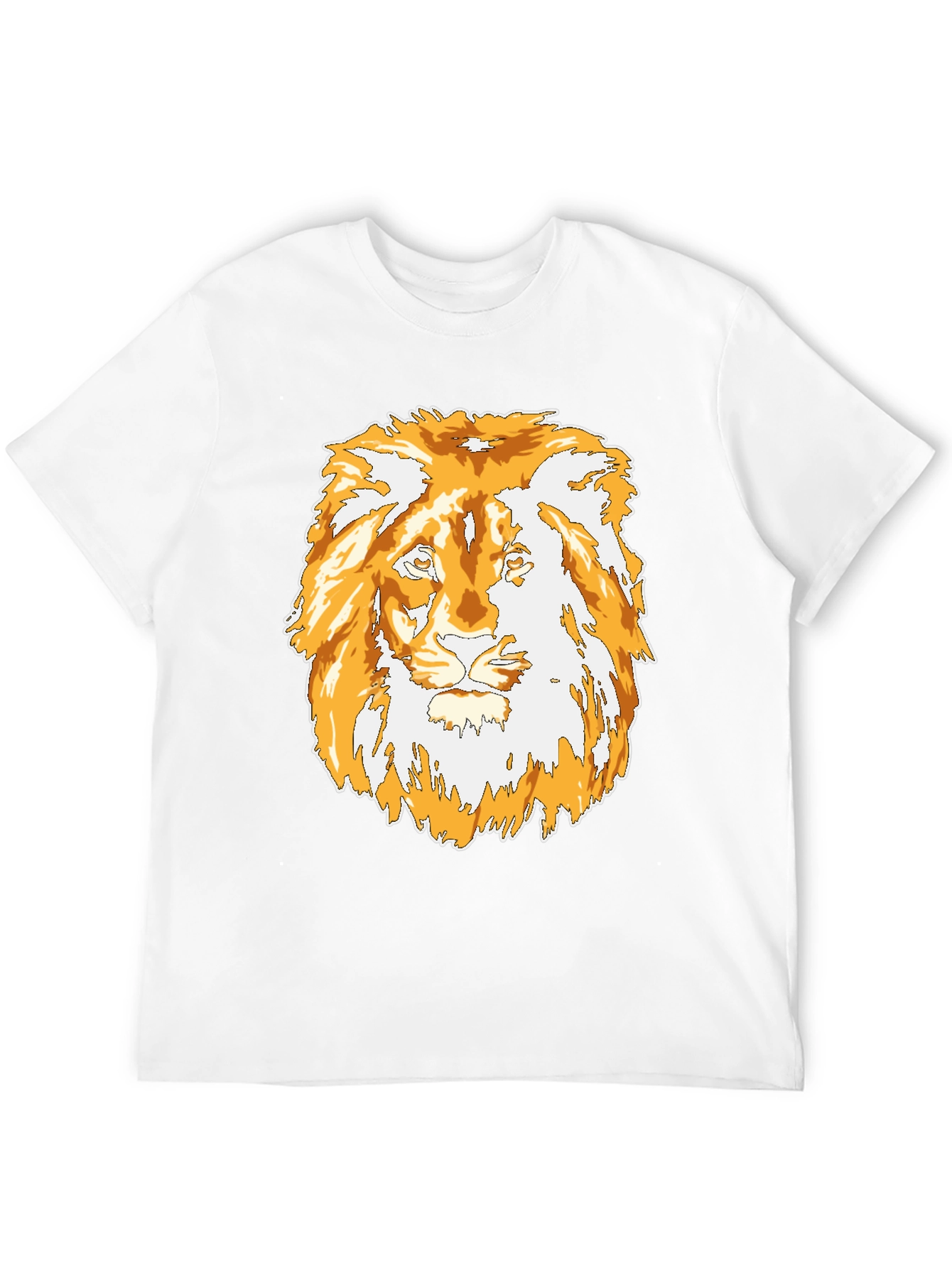 Lion Graphic Black T-Shirt - Mens Casual Tee