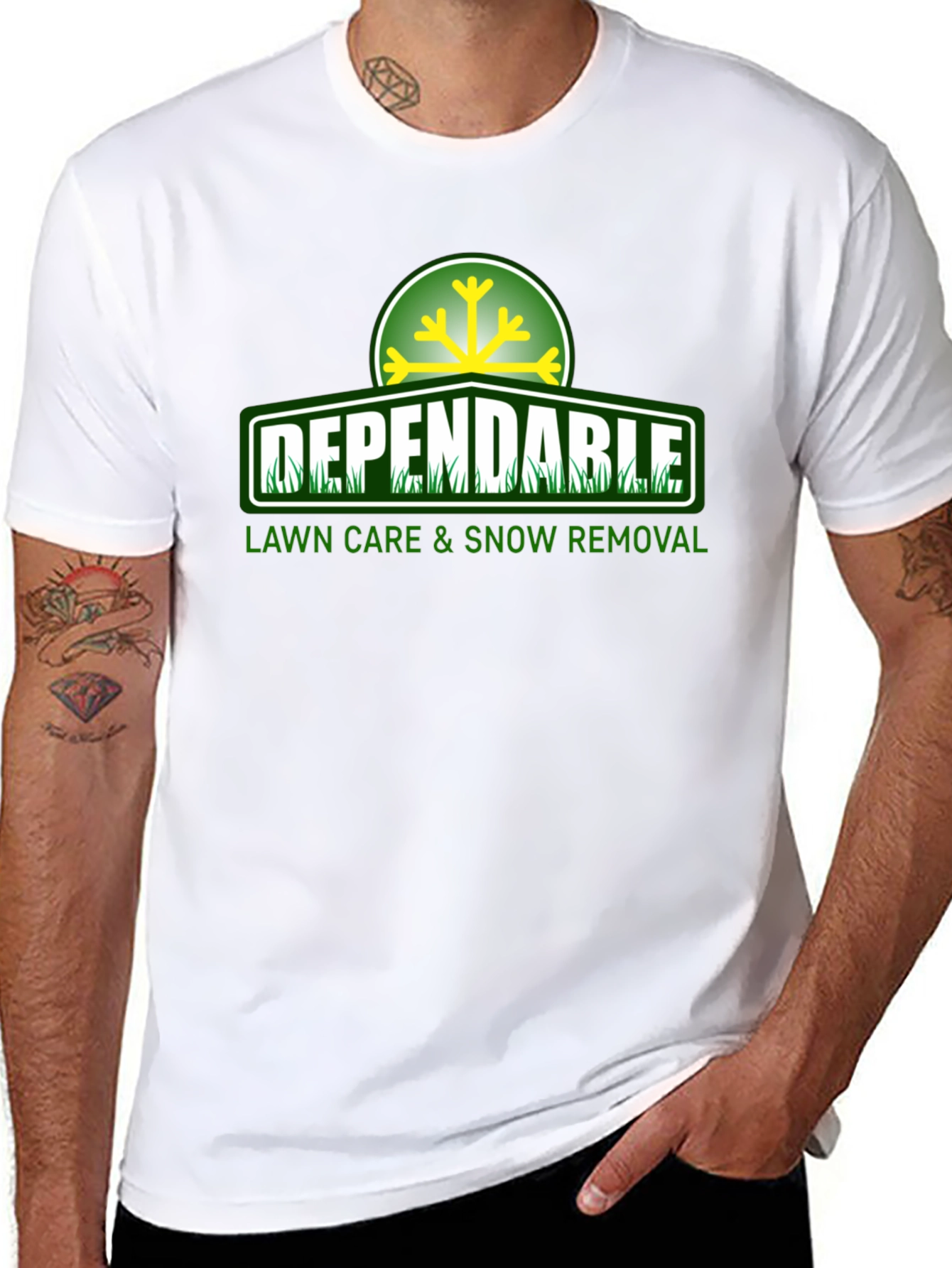 Dependable Lawn Care & Snow Removal Black T-Shirt