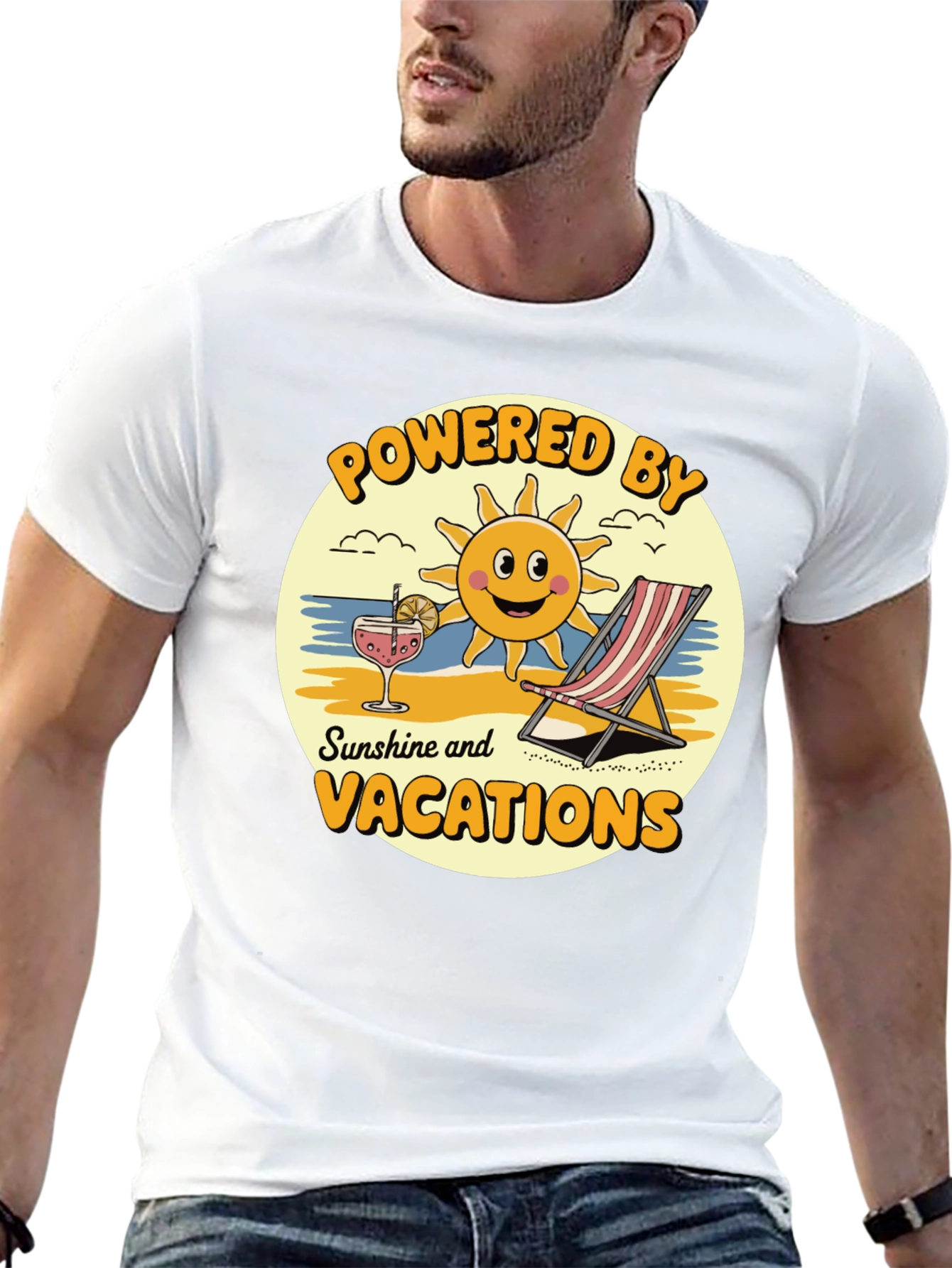 Powered by Sunshine Vacation T-Shirt