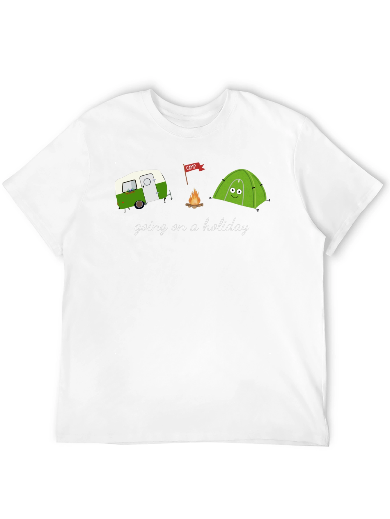 Camping Holiday Graphic Tee - Black