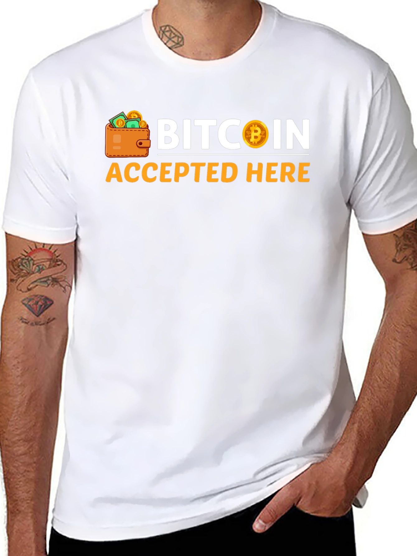 Bitcoin Accepted Here Black T-Shirt