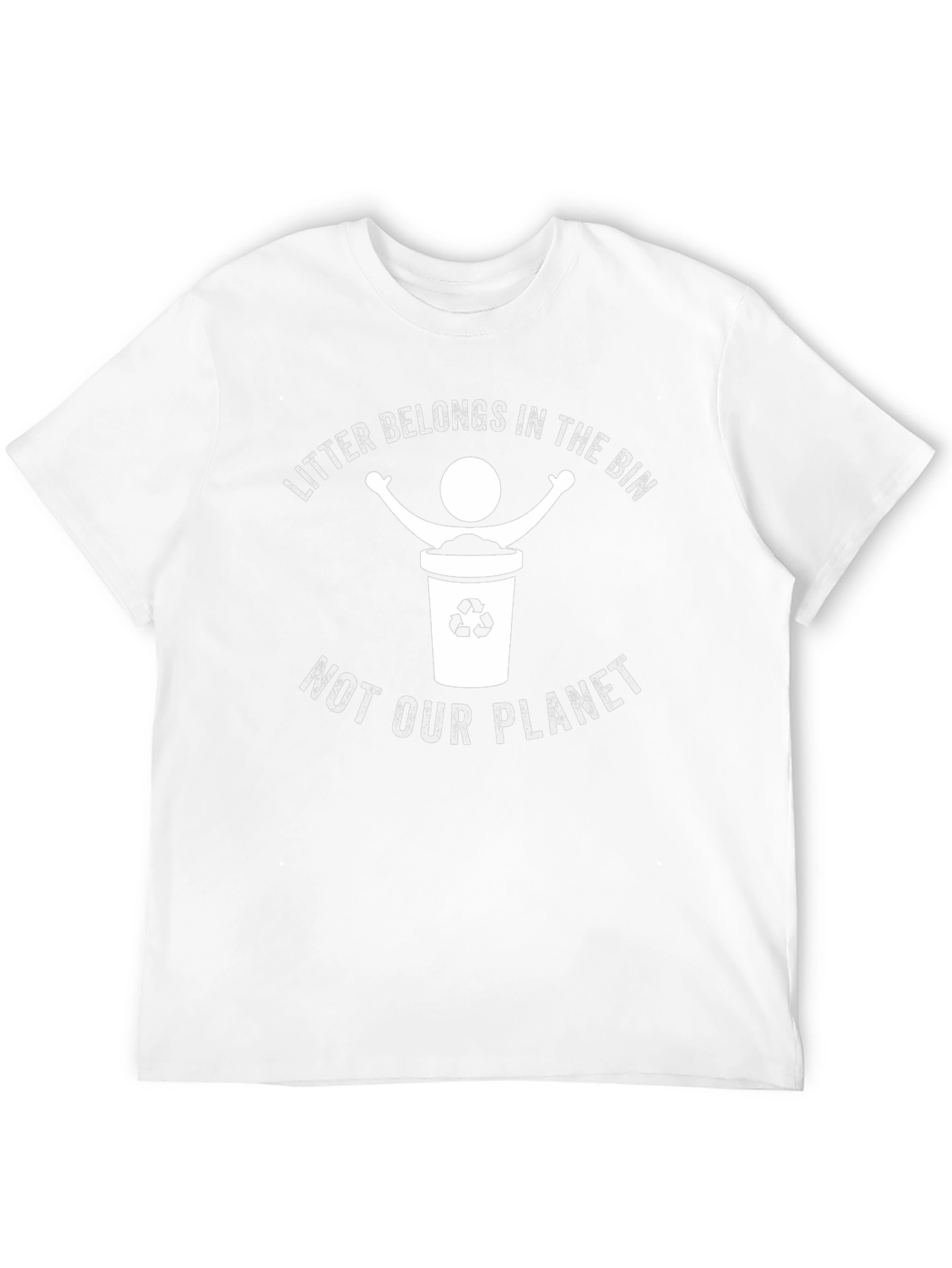 Eco-Friendly Litter Belongs in the Bin Black T-Shirt