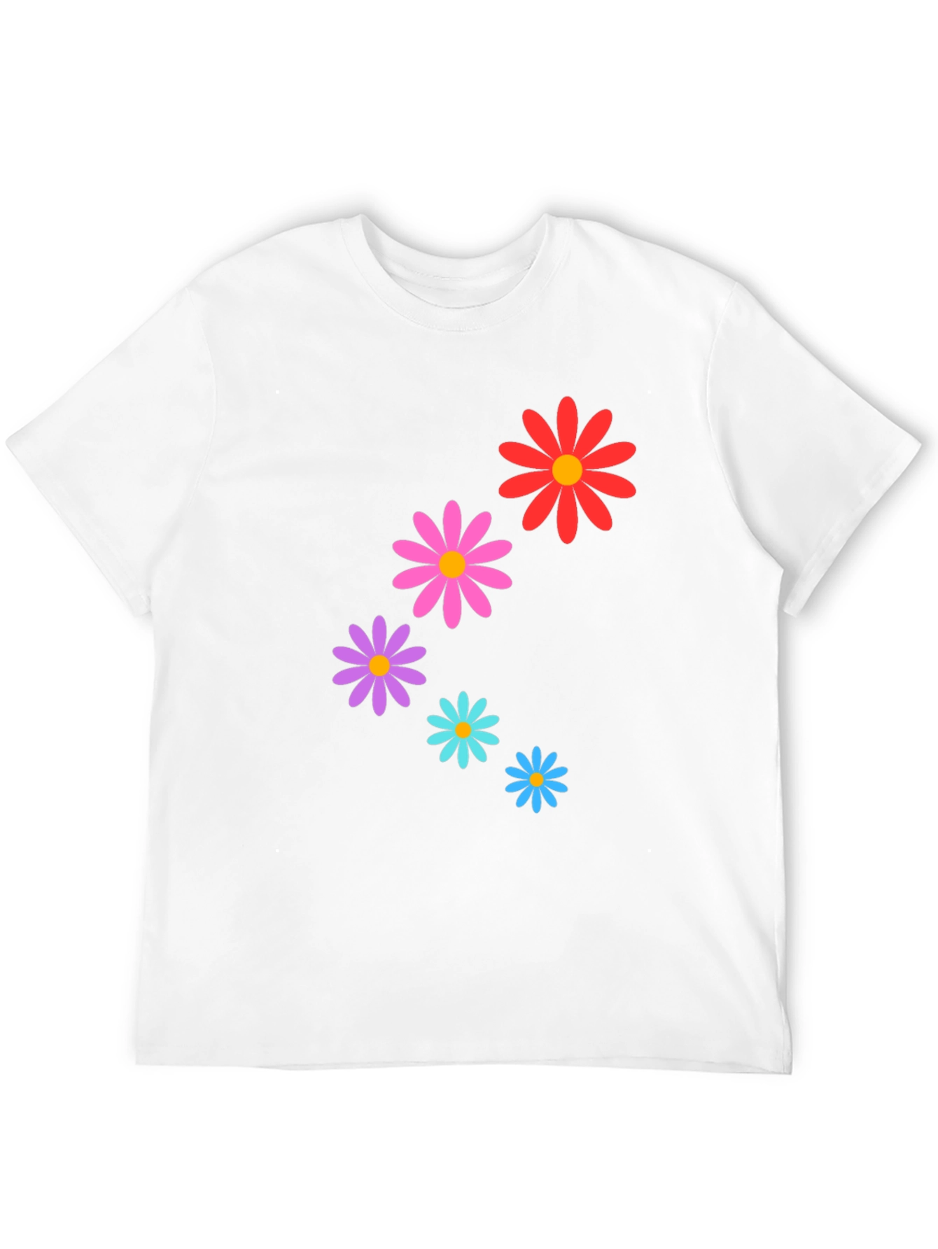 Daisy Flower Graphic Tee - Stylish Black T-Shirt