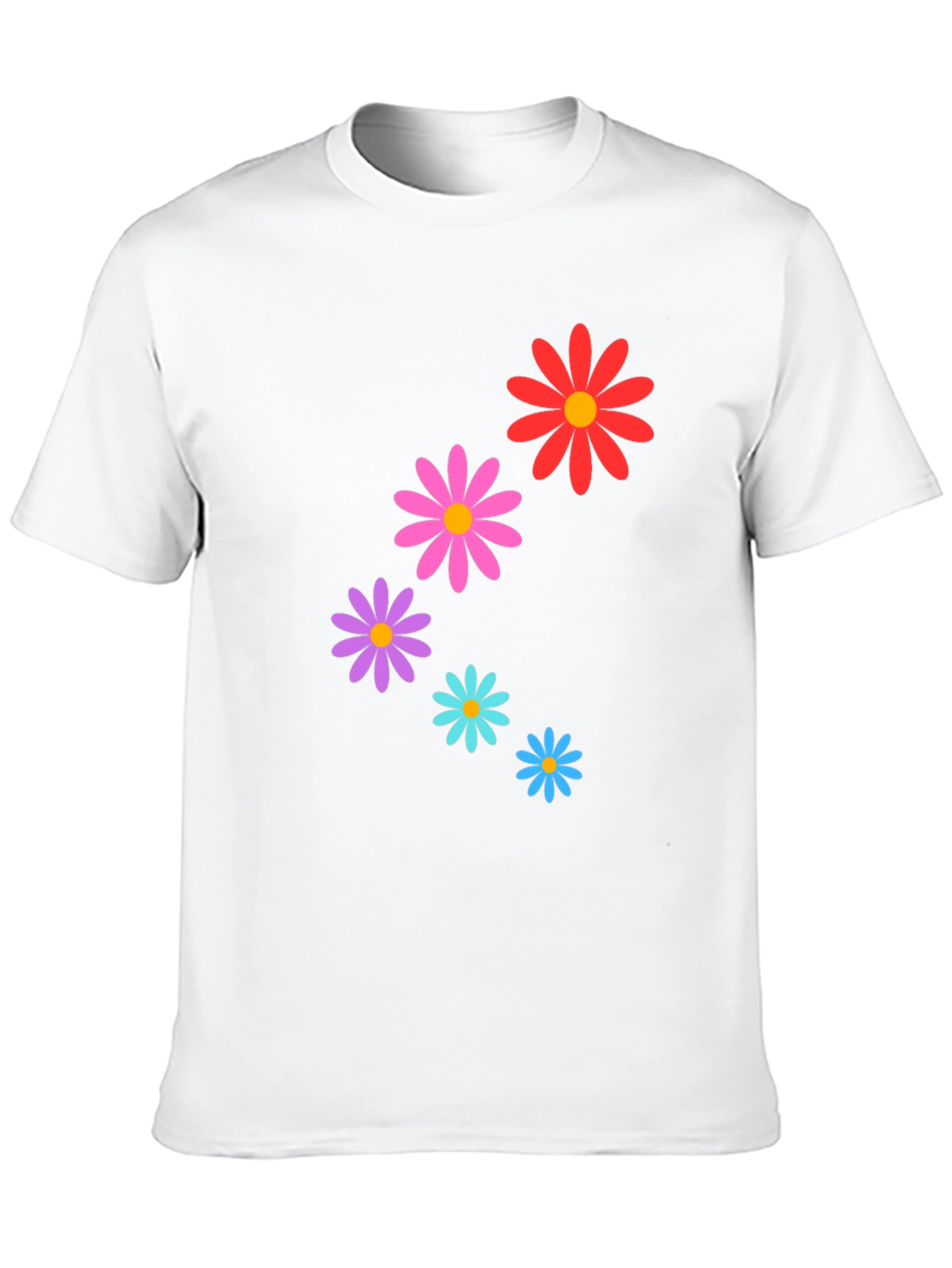 Daisy Flower Graphic Tee - Stylish Black T-Shirt