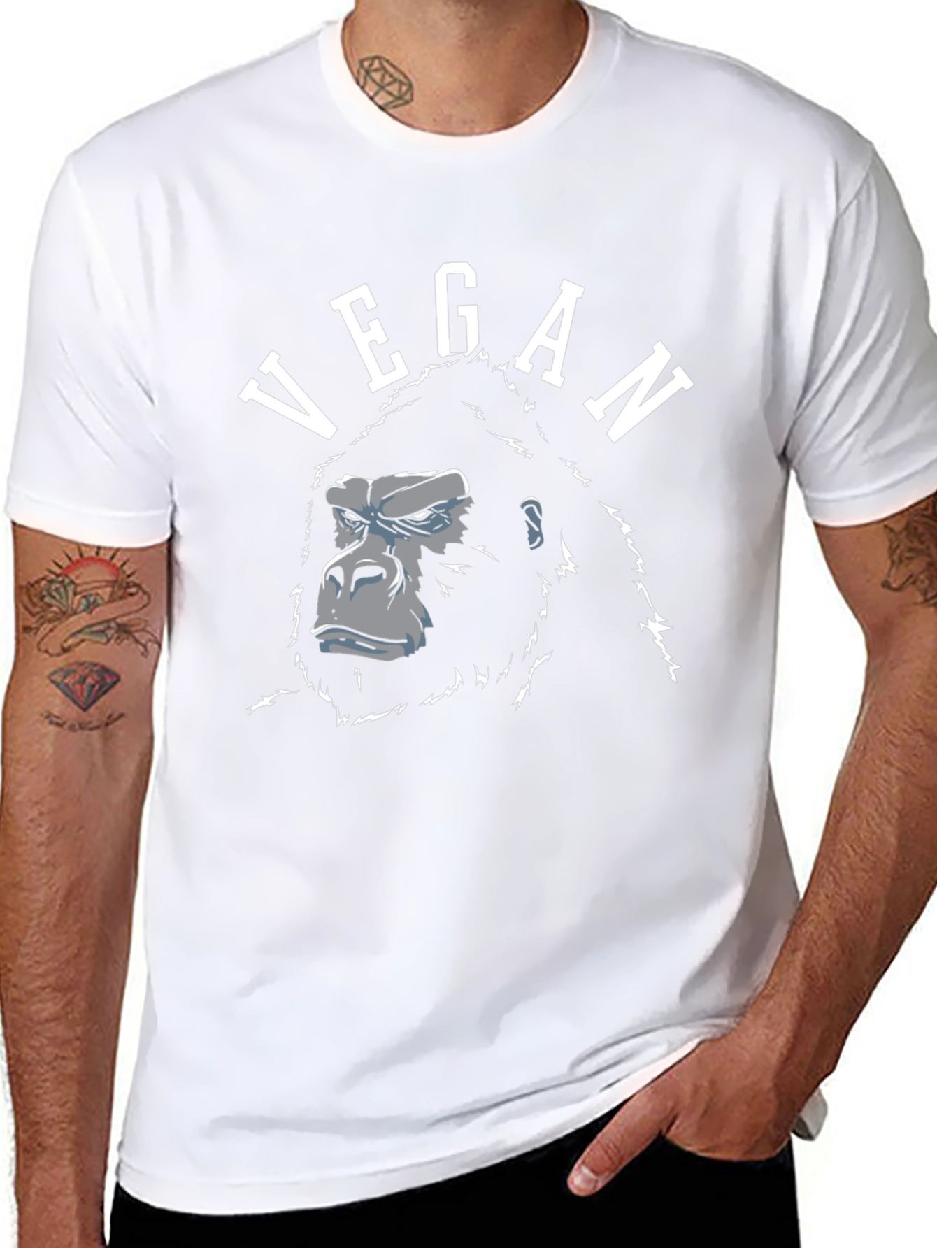 Vegan Gorilla T-Shirt - Bold Statement Tee