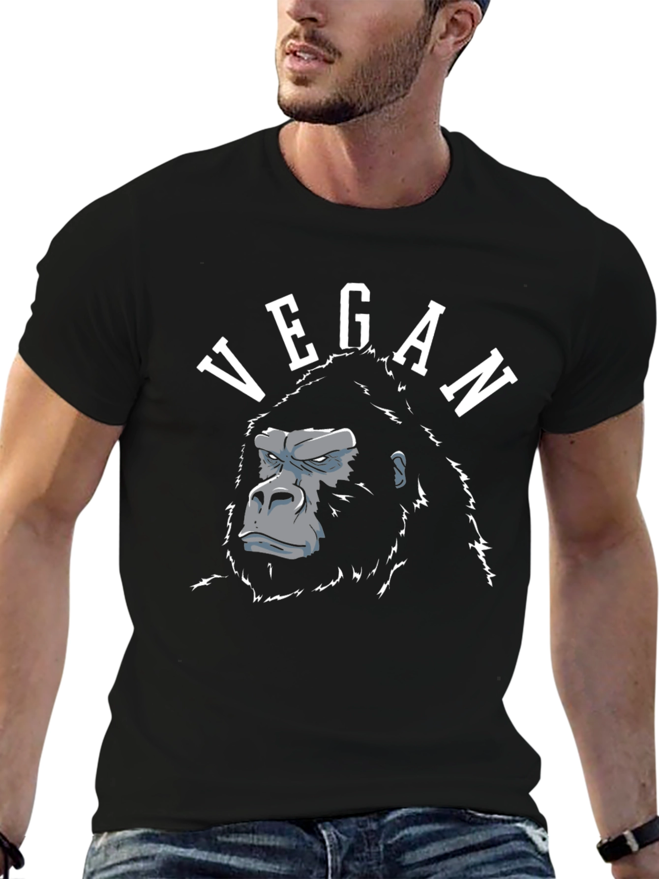 Vegan Gorilla T-Shirt - Bold Statement Tee