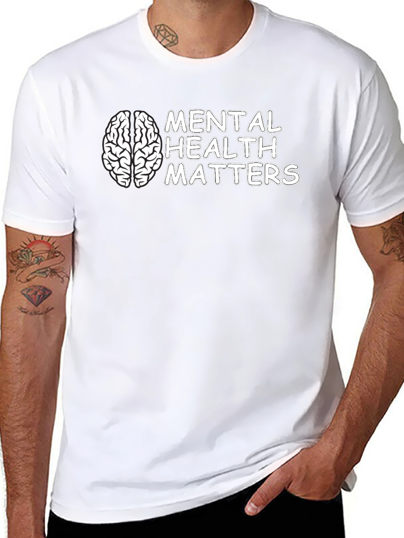 Mental Health Matters T-Shirt Brain Graphic Tee