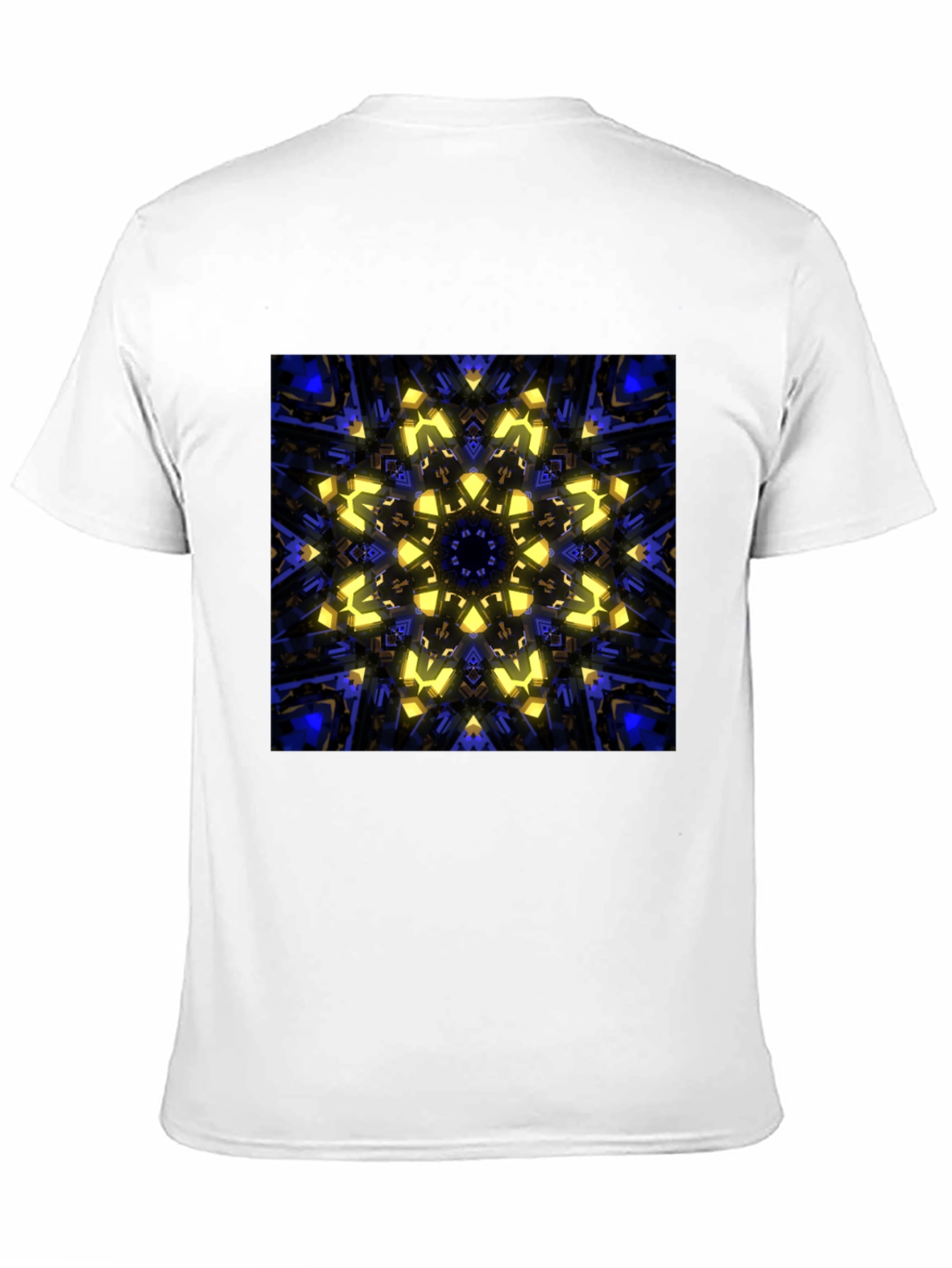 Abstract Kaleidoscope Graphic Print Black T-Shirt