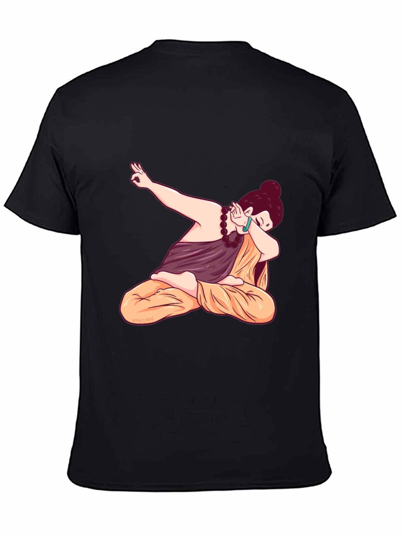Dabbing Yogi Black T-Shirt - Meditation & Style