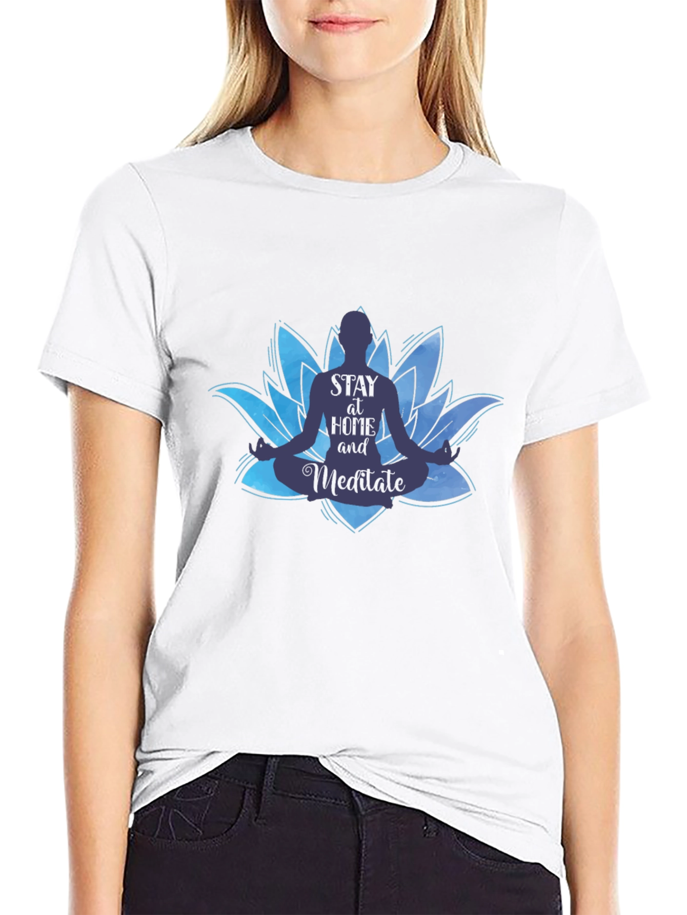 Stay Home Meditate Graphic Tee