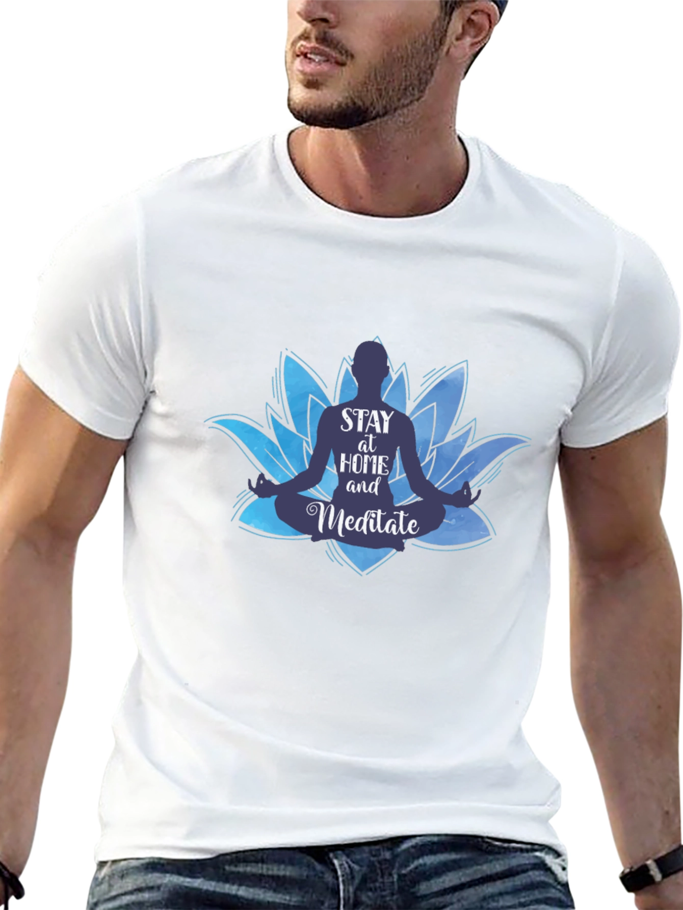 Stay Home Meditate Graphic Tee