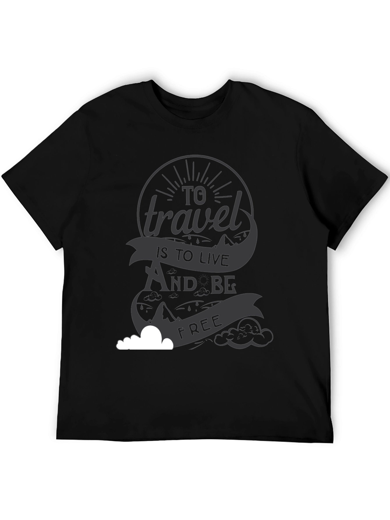 To Travel is to Live Graphic Tee - Black