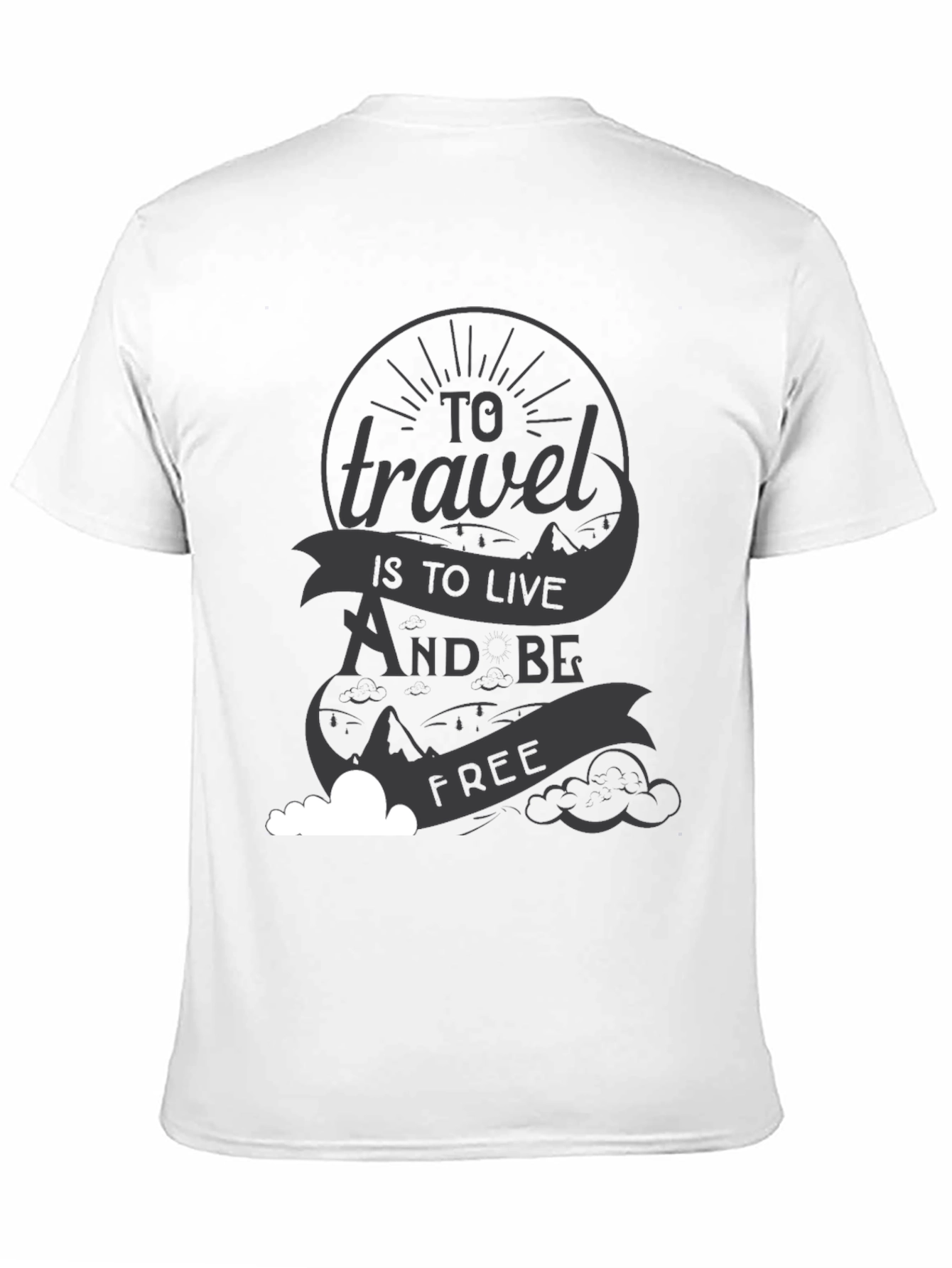 To Travel is to Live Graphic Tee - Black