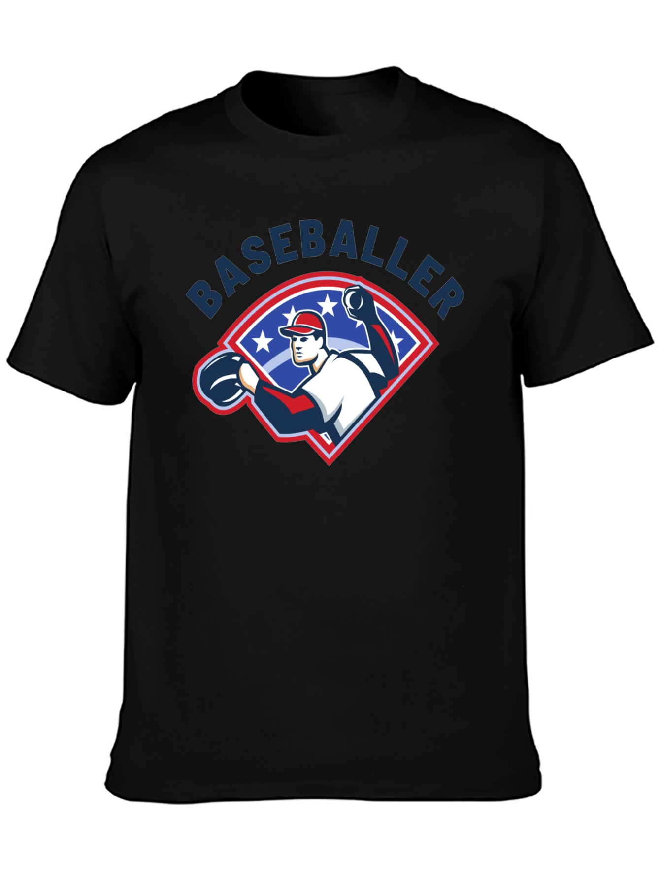 Baseball Player Graphic T-Shirt