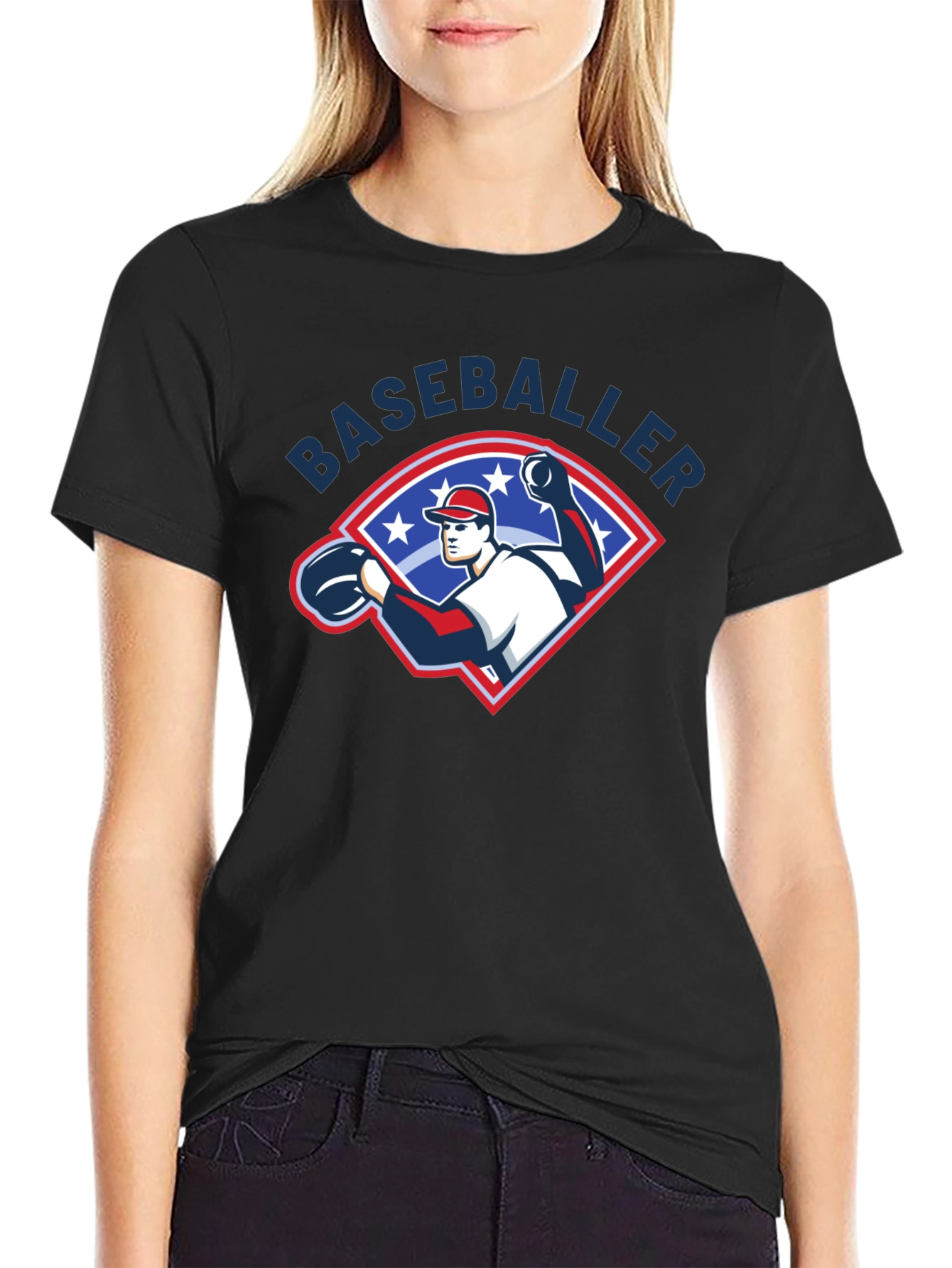 Baseball Player Graphic T-Shirt