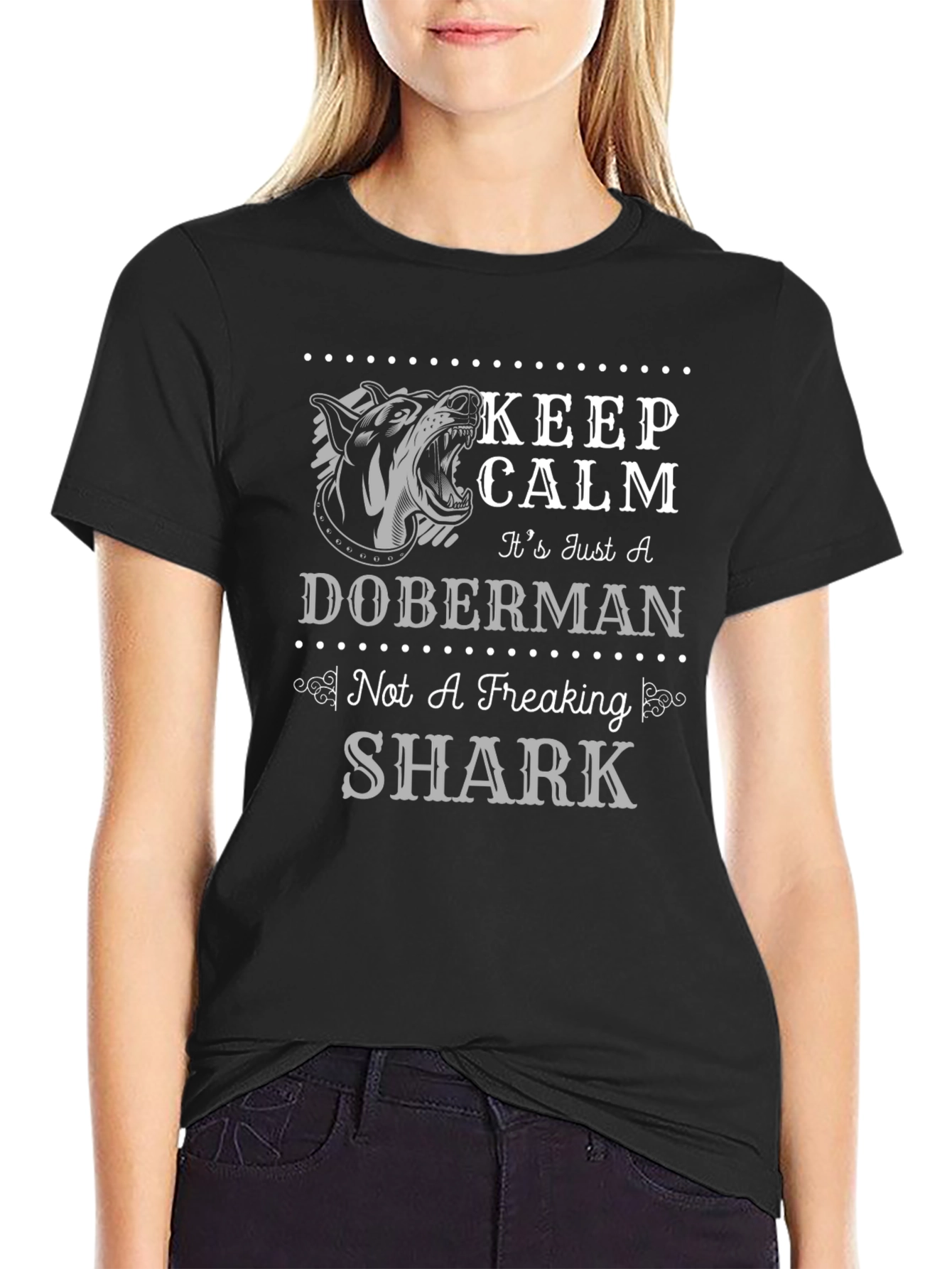 Keep Calm Doberman T-Shirt - Funny Dog Lover Tee