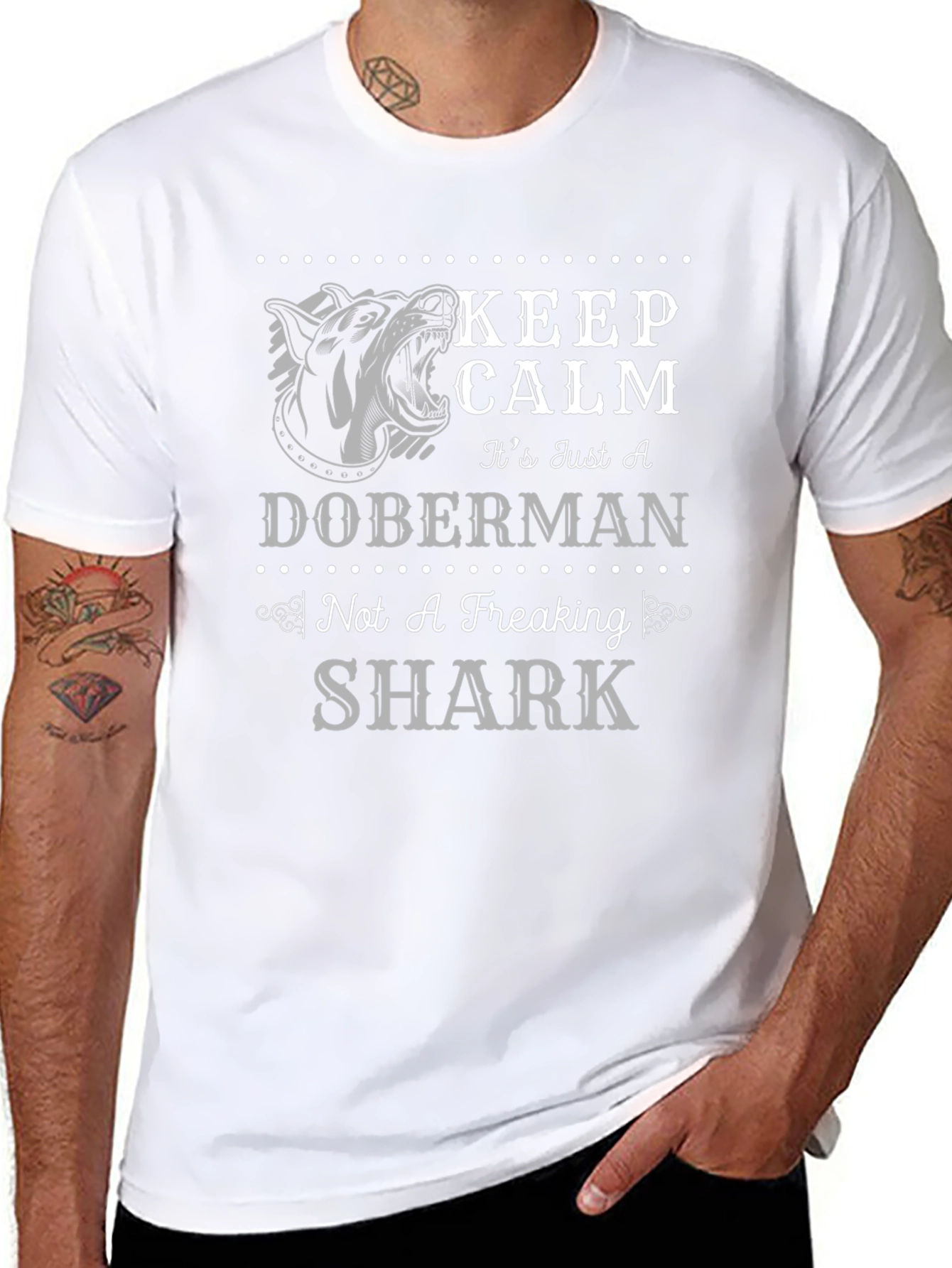 Keep Calm Doberman T-Shirt - Funny Dog Lover Tee