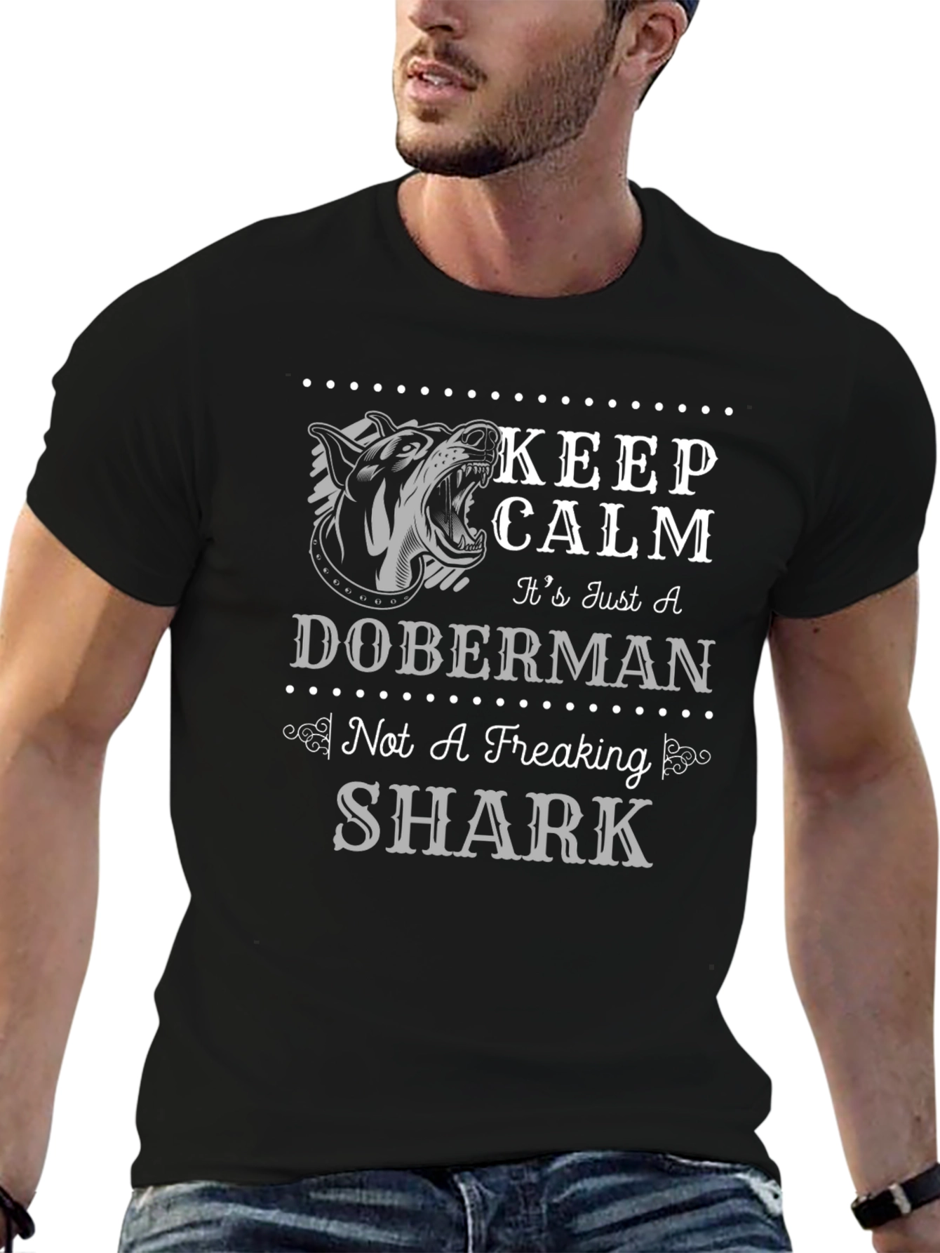 Keep Calm Doberman T-Shirt - Funny Dog Lover Tee