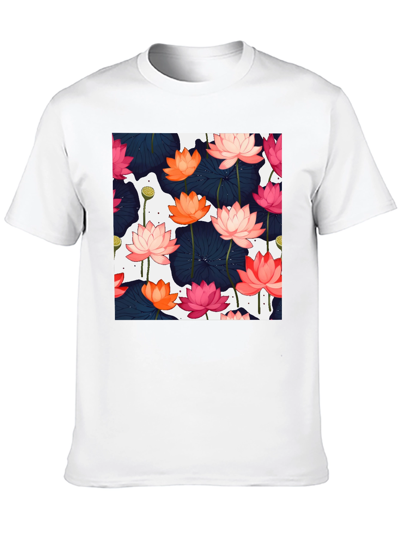 Lotus Flower Graphic T-Shirt