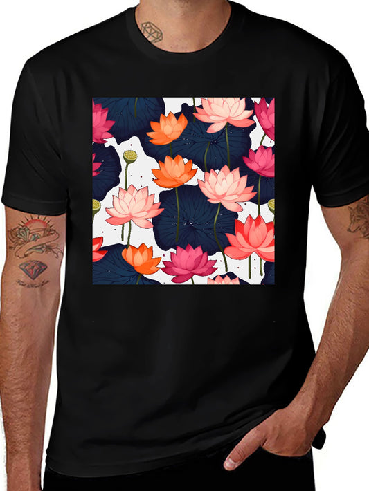 Lotus Flower Graphic T-Shirt