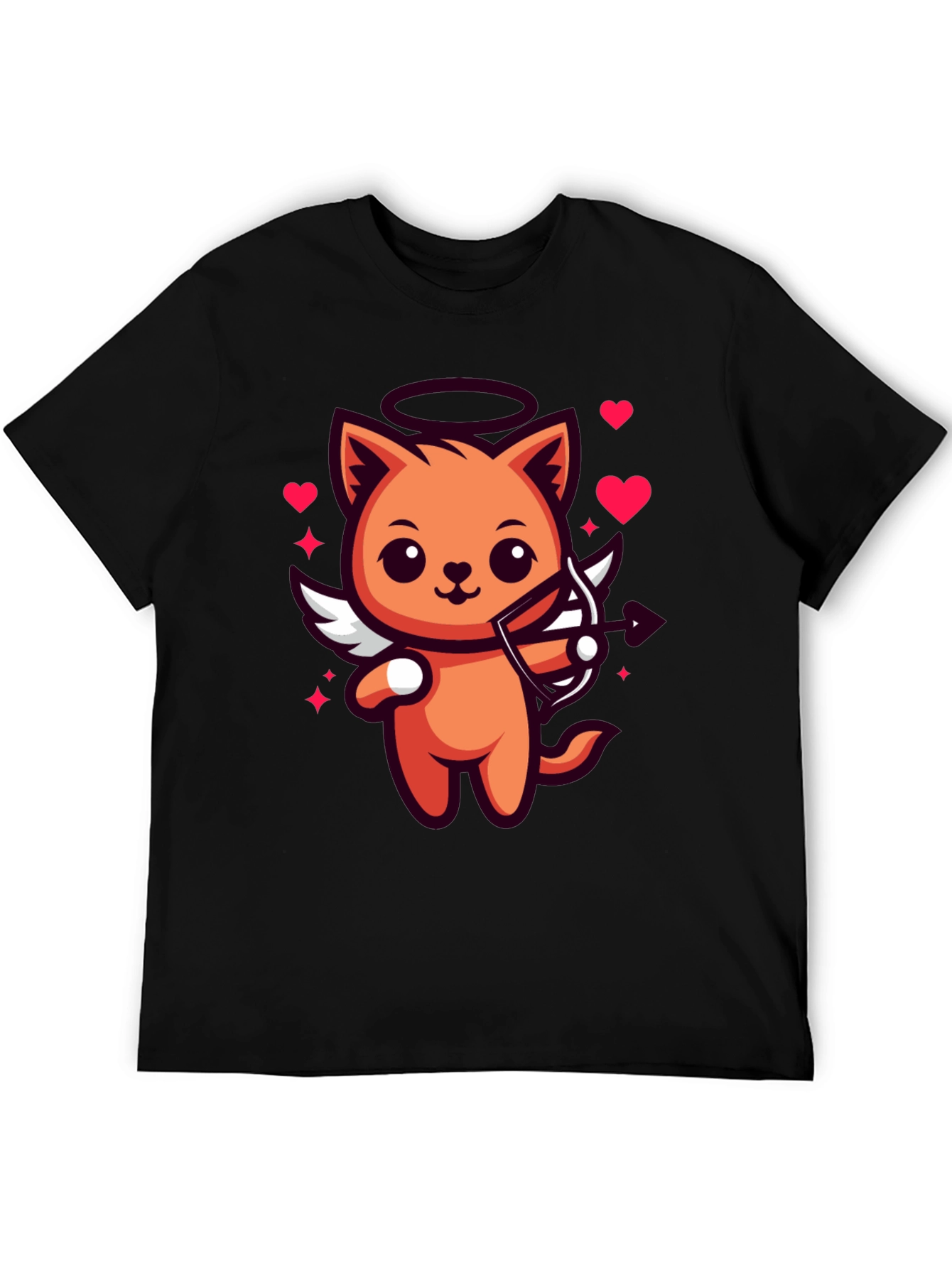 Cupid Cat T-Shirt - Valentines Day Tee